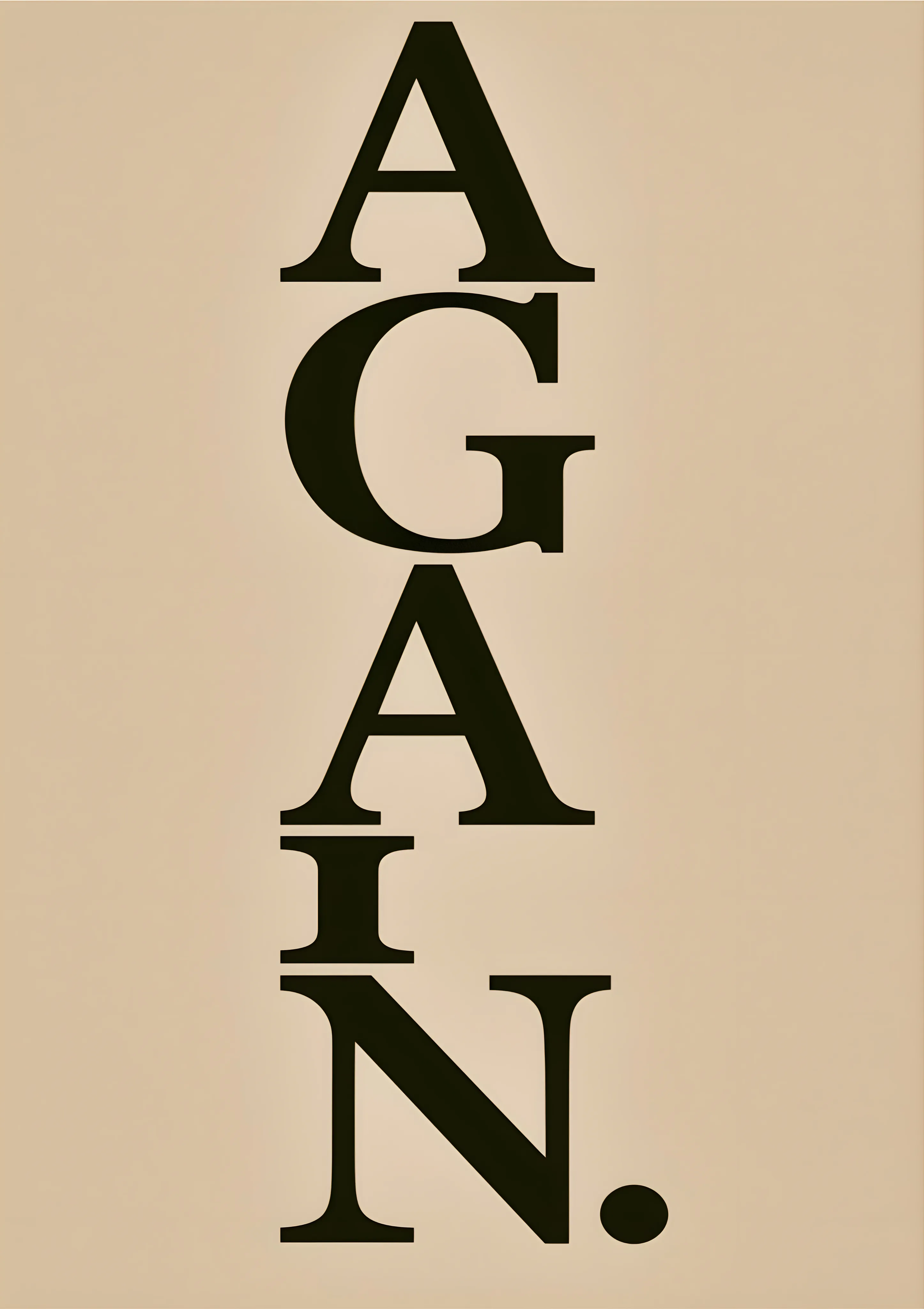Again Typographic Print — Typography art print