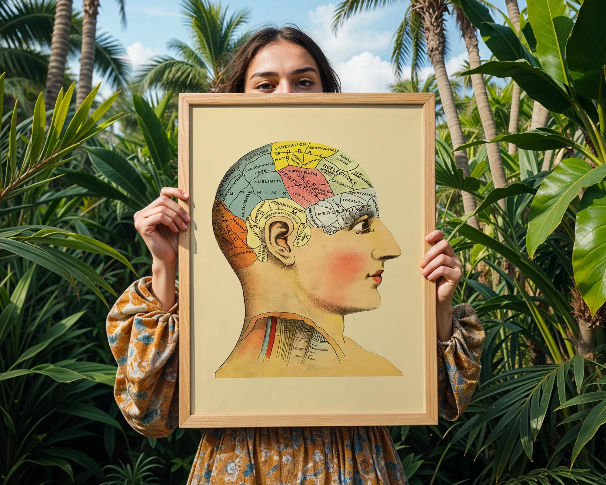 Phrenology Chart Profile — room view 5