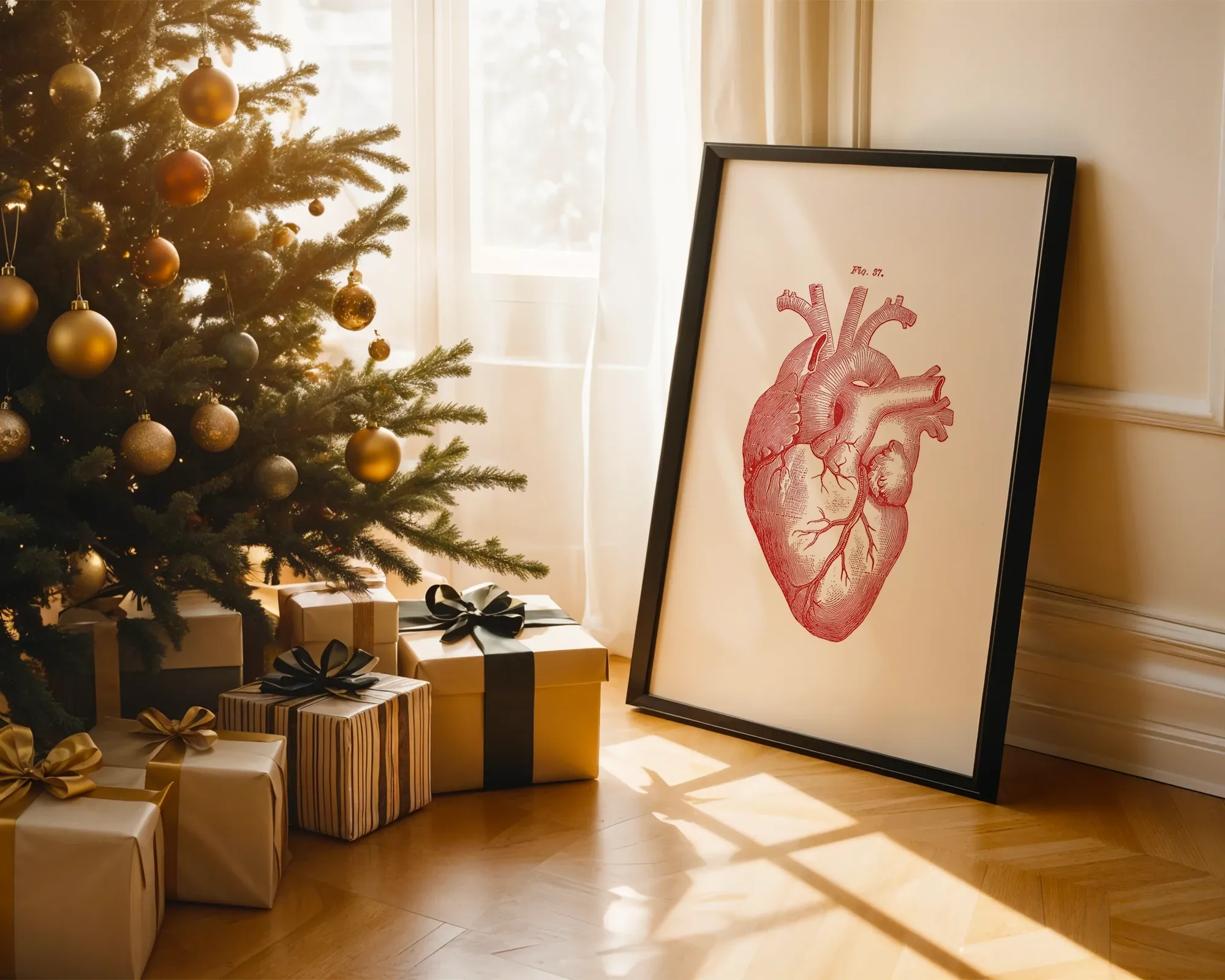 Anatomical Heart Study Red — room view 2