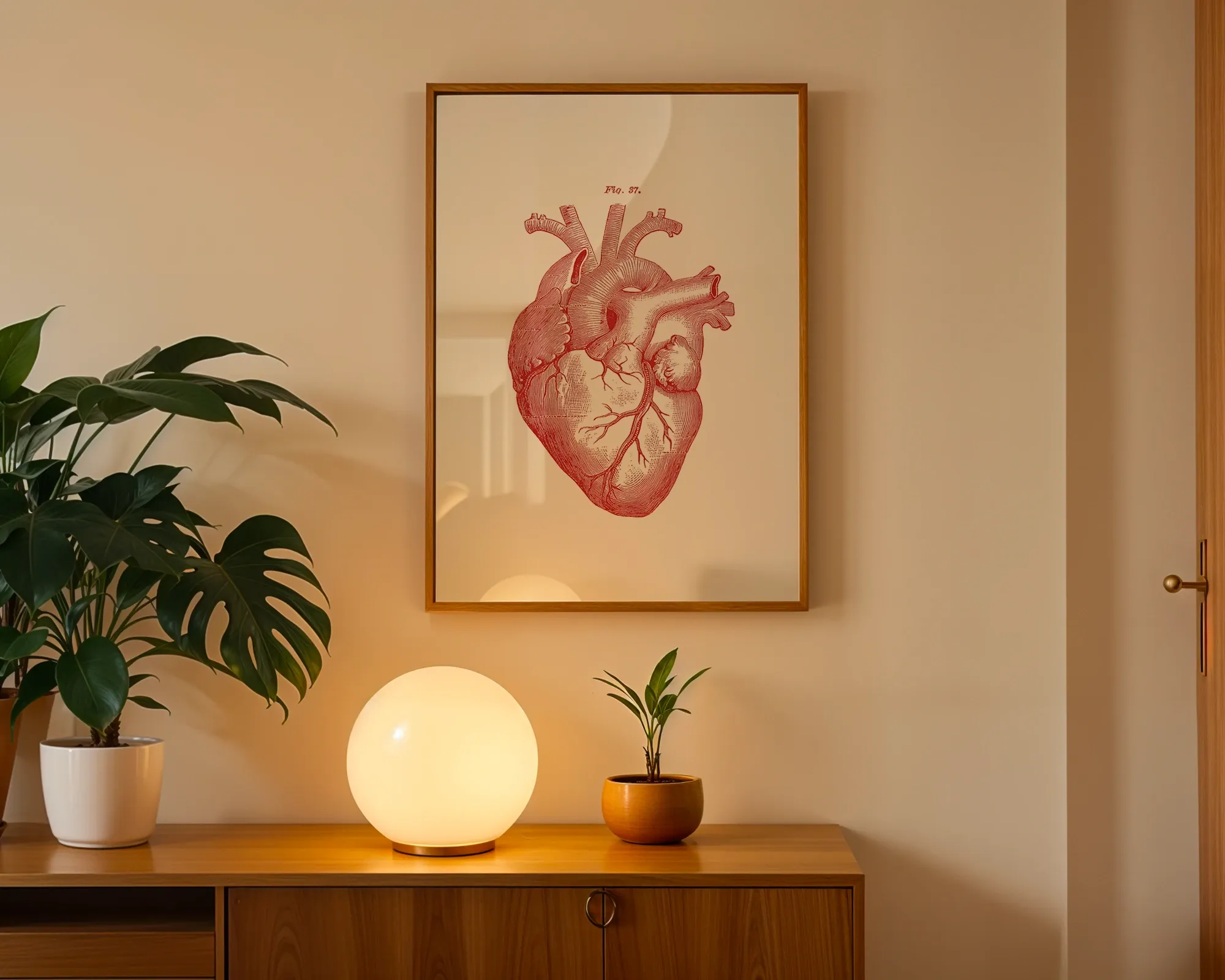 Anatomical Heart Study Red — room view 3