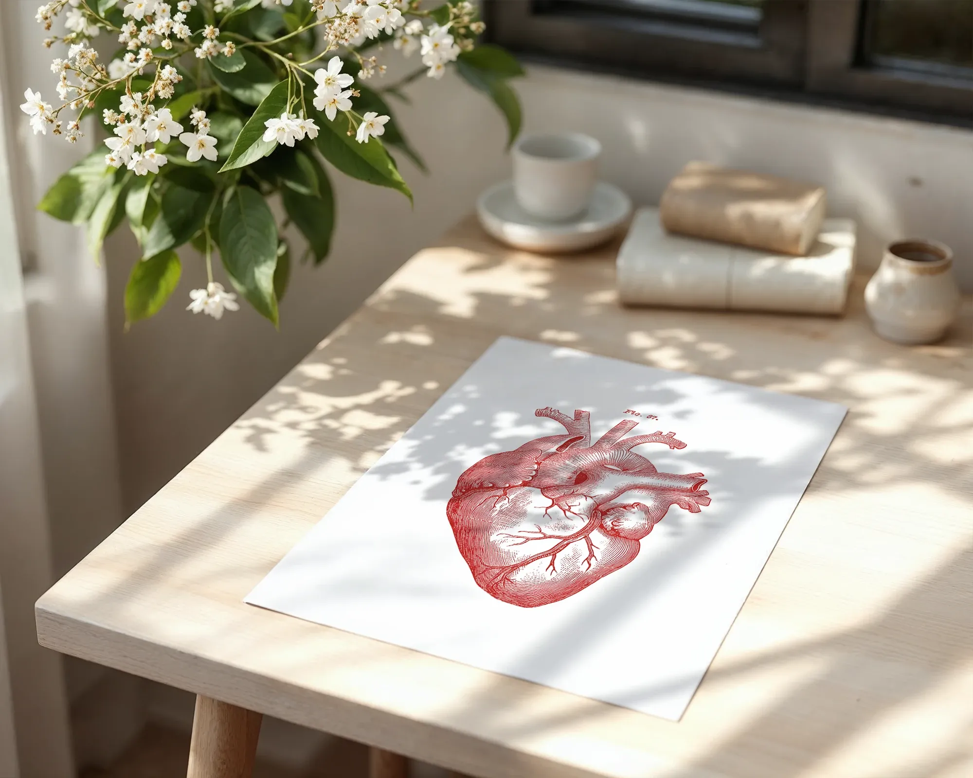 Anatomical Heart Study Red — room view 6
