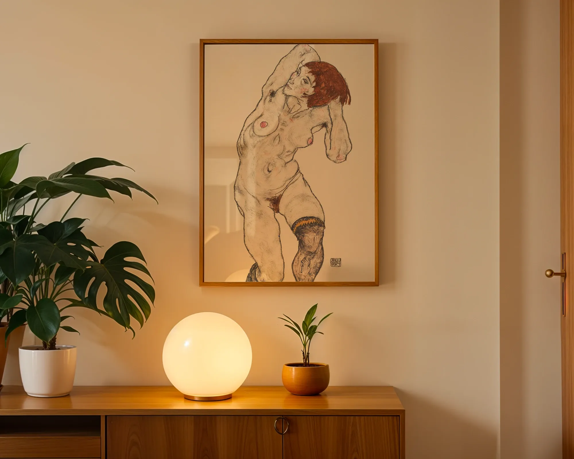 Nude in Black Stockings — Print edition, room view 3