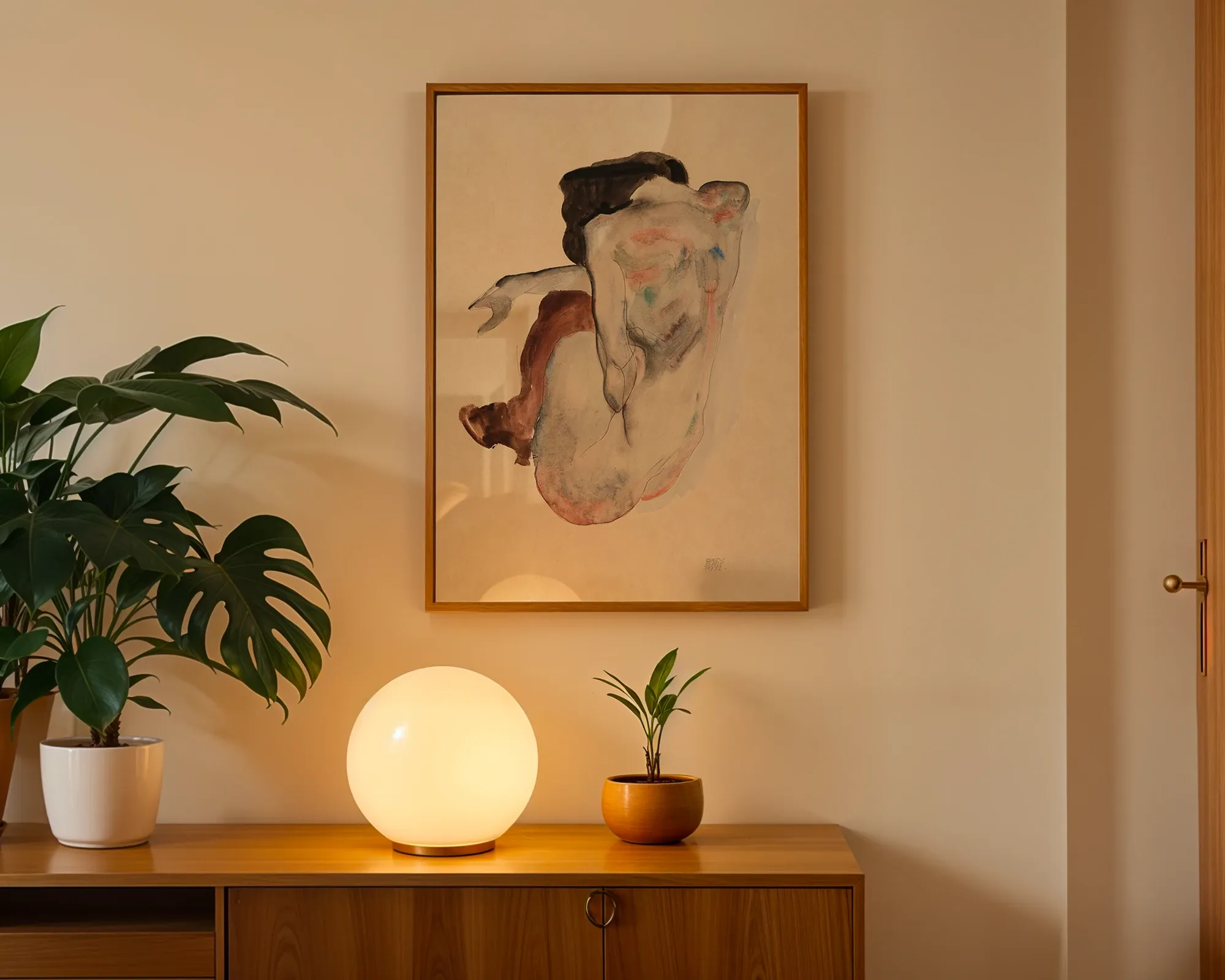 Crouching Nude in Shoes and Black Stockings, Back View — Print edition, room view 3
