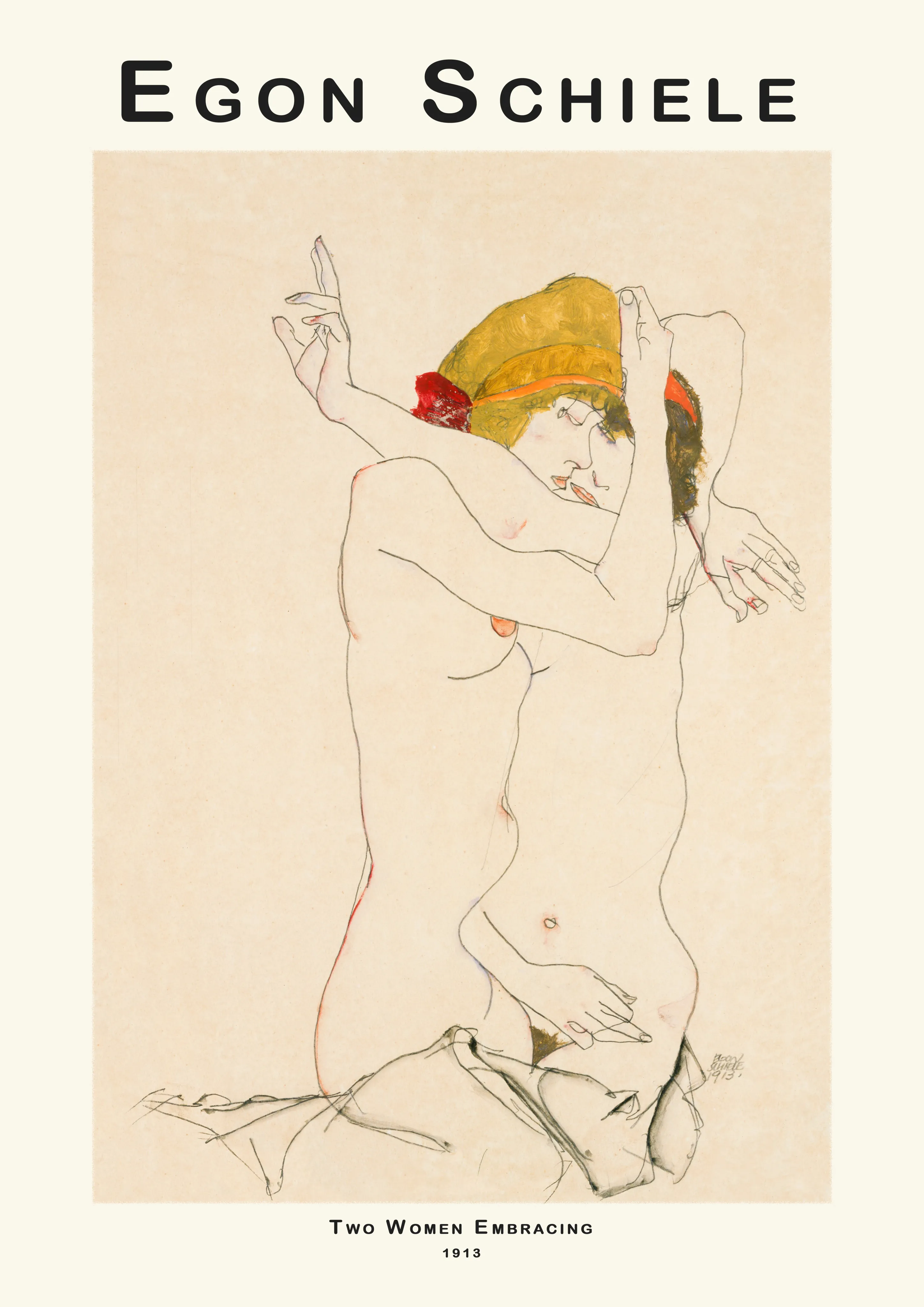 Two Women Embracing — Poster edition