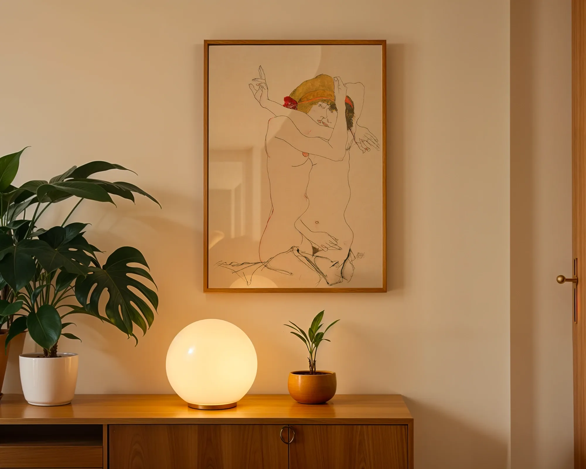Two Women Embracing — Print edition, room view 3