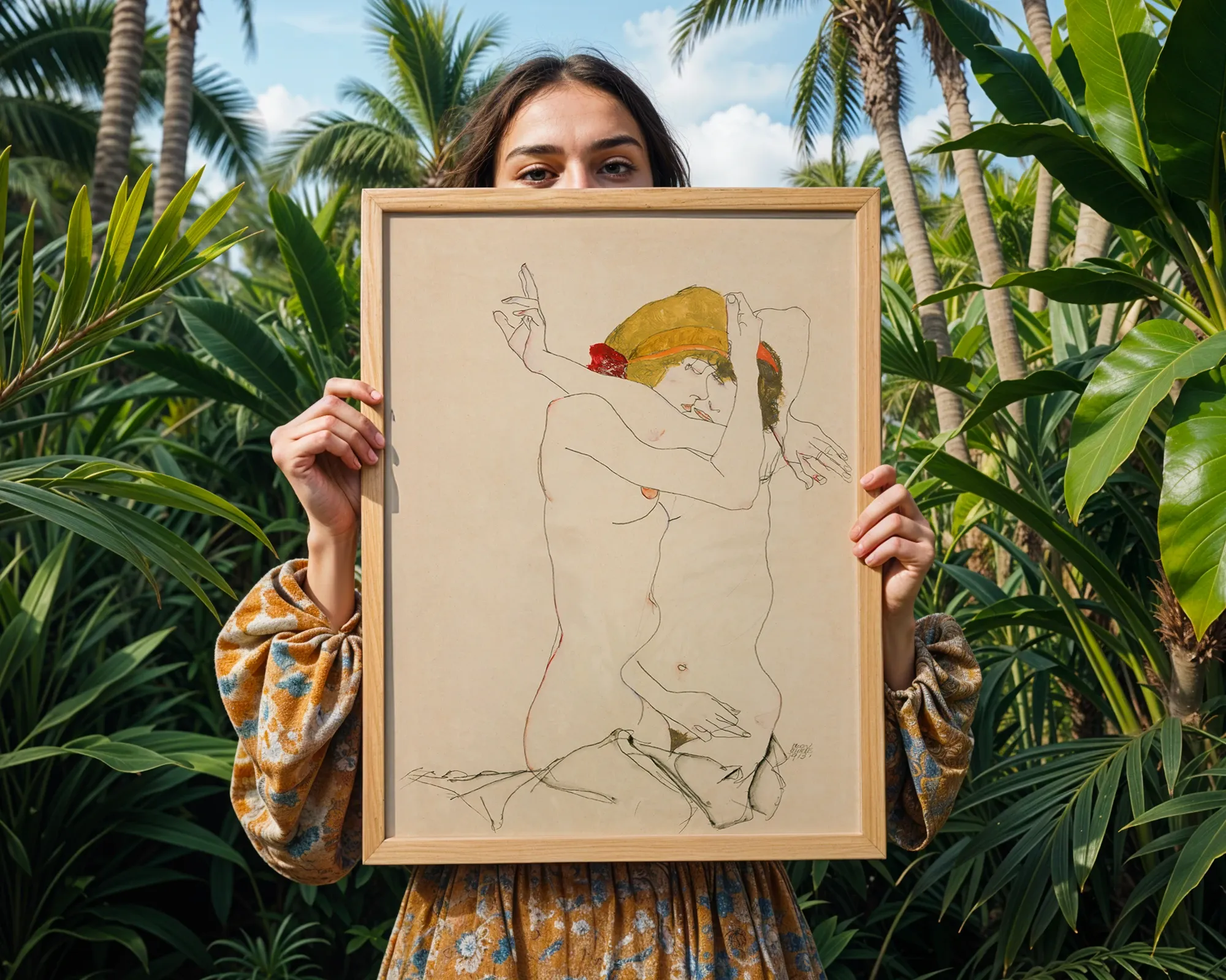 Two Women Embracing — Print edition, room view 5
