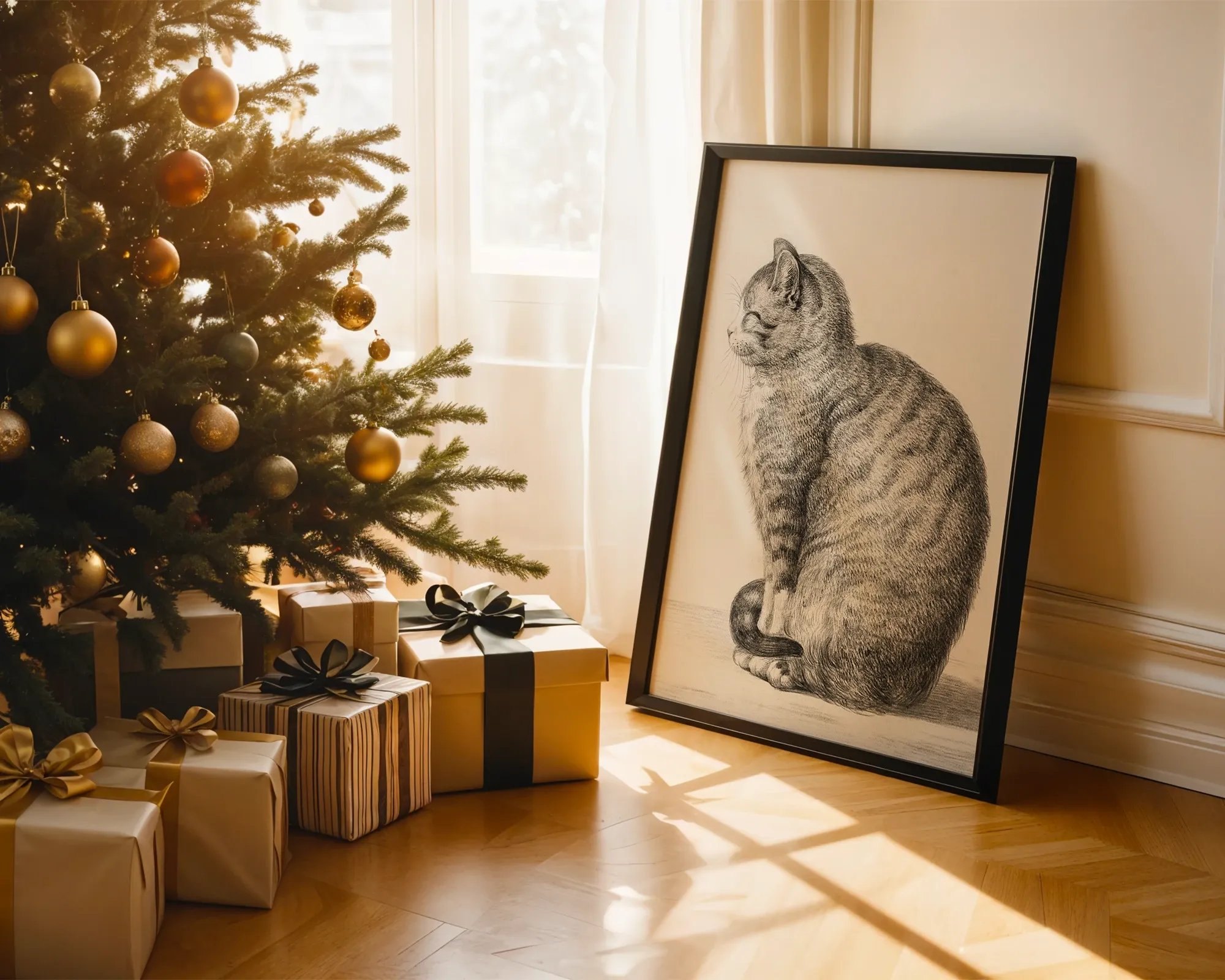 Sitting Cat — room view 2