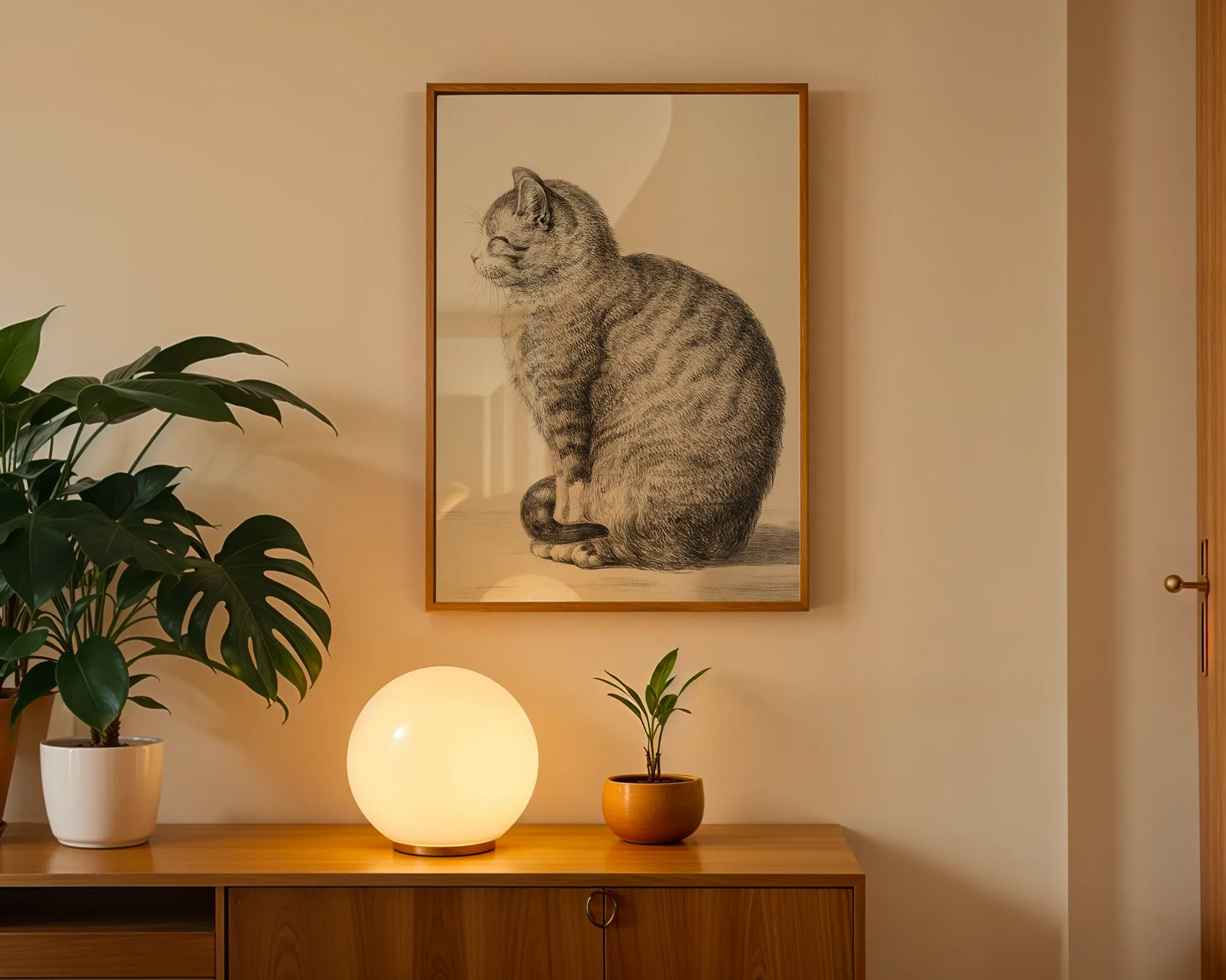 Sitting Cat — room view 3