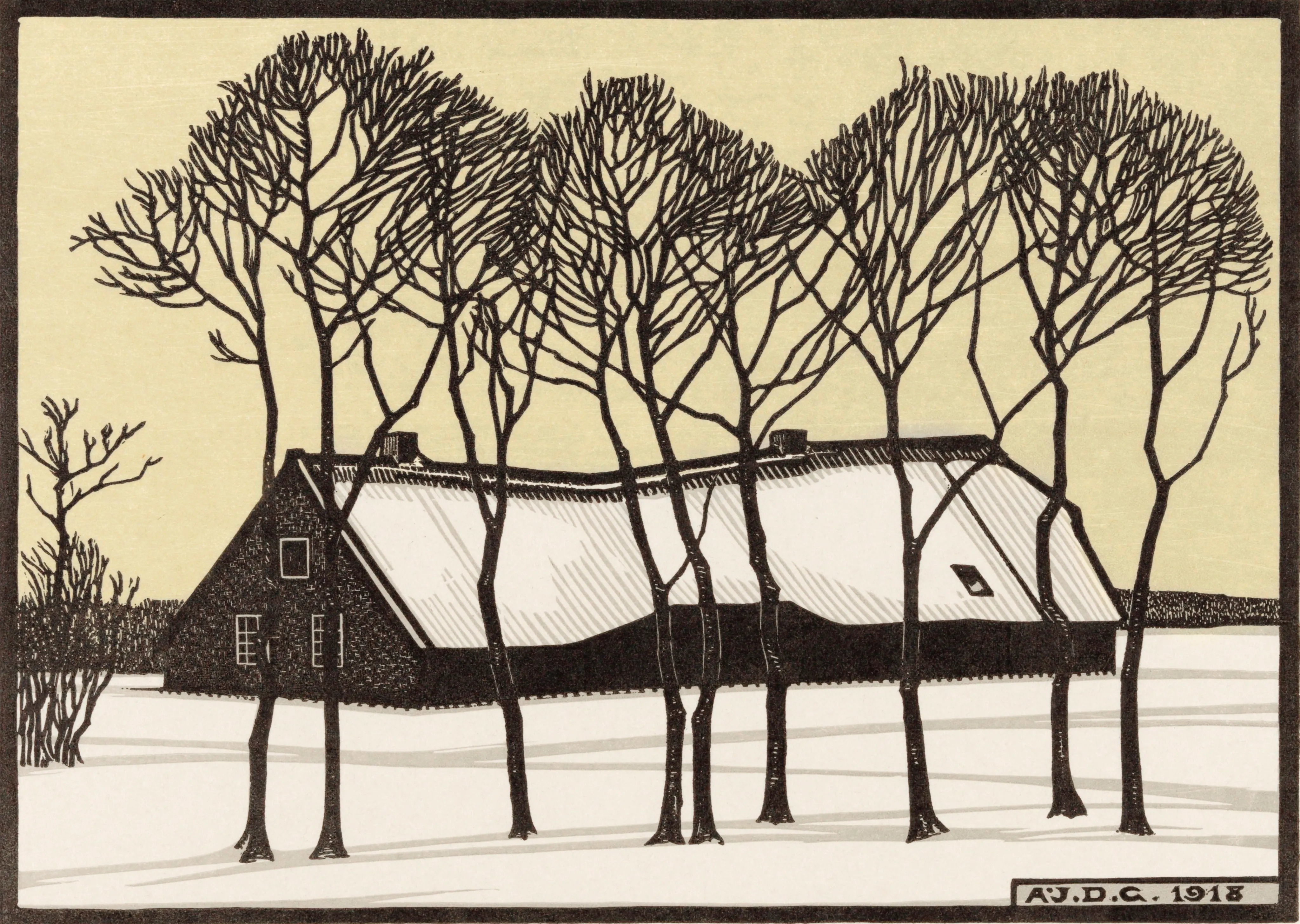 Winter Landscape with Farmstead image 1