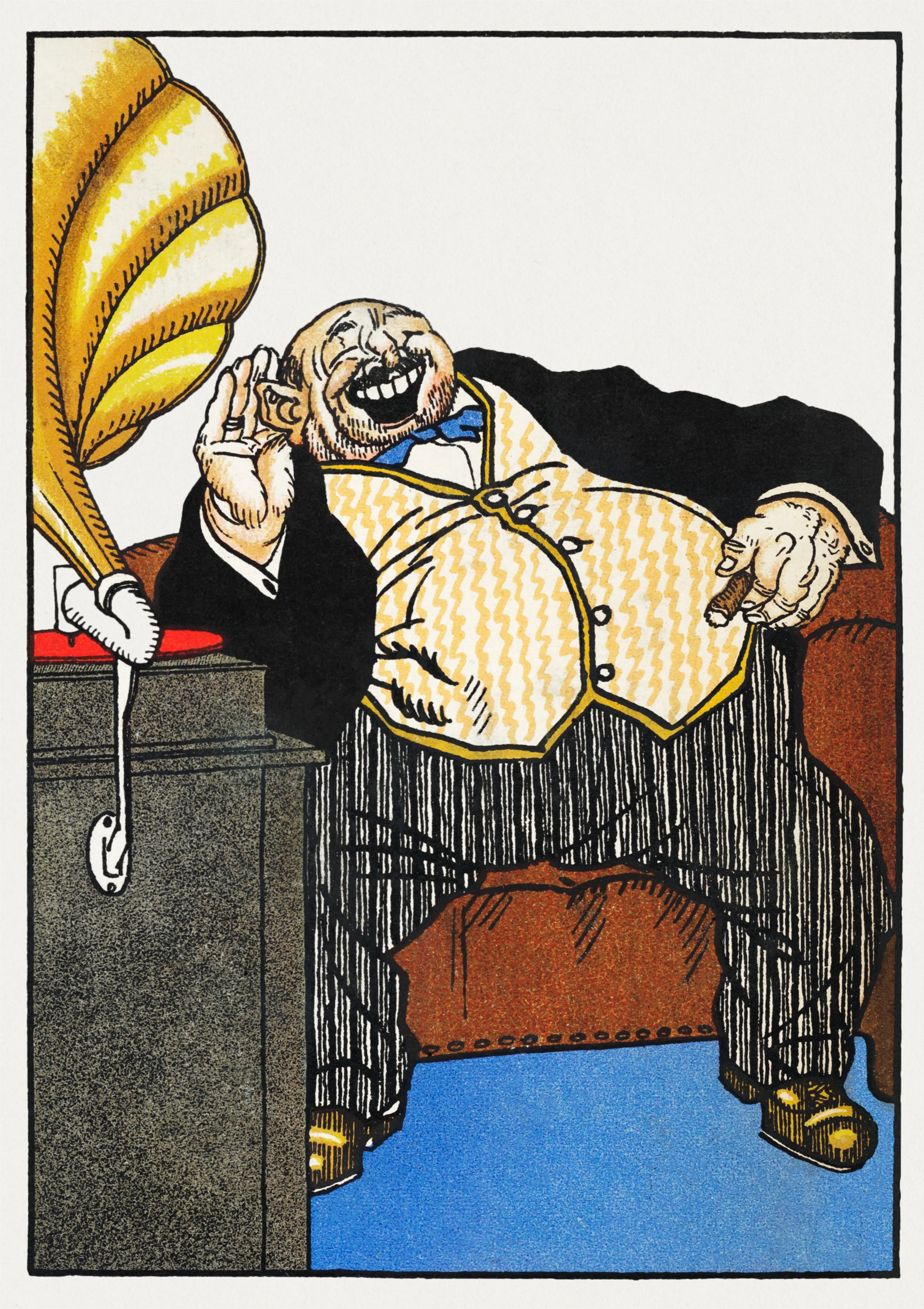 Man Listening to Gramophone image 1