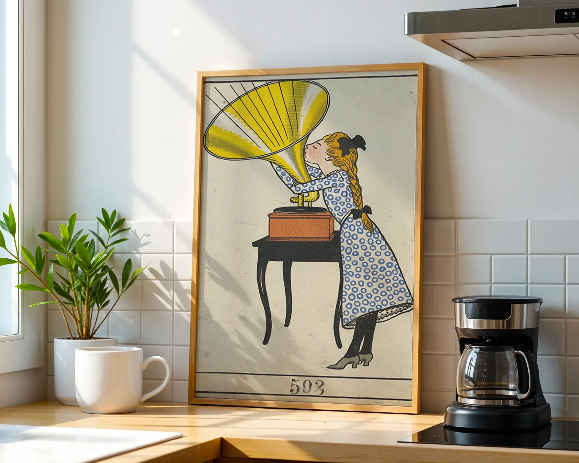Girl with Gramophone — room view 1