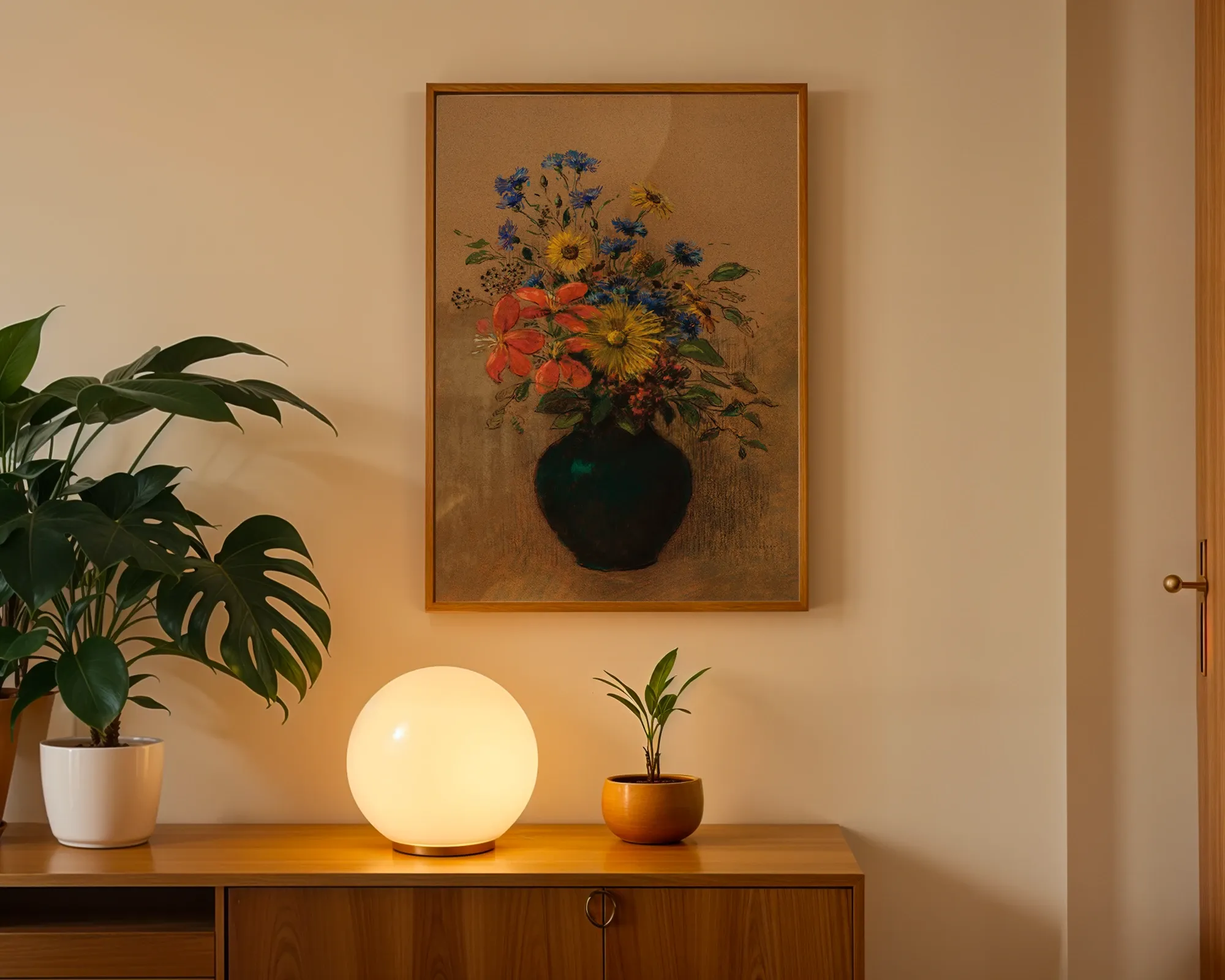Wildflowers in a Dark Vase — room view 3