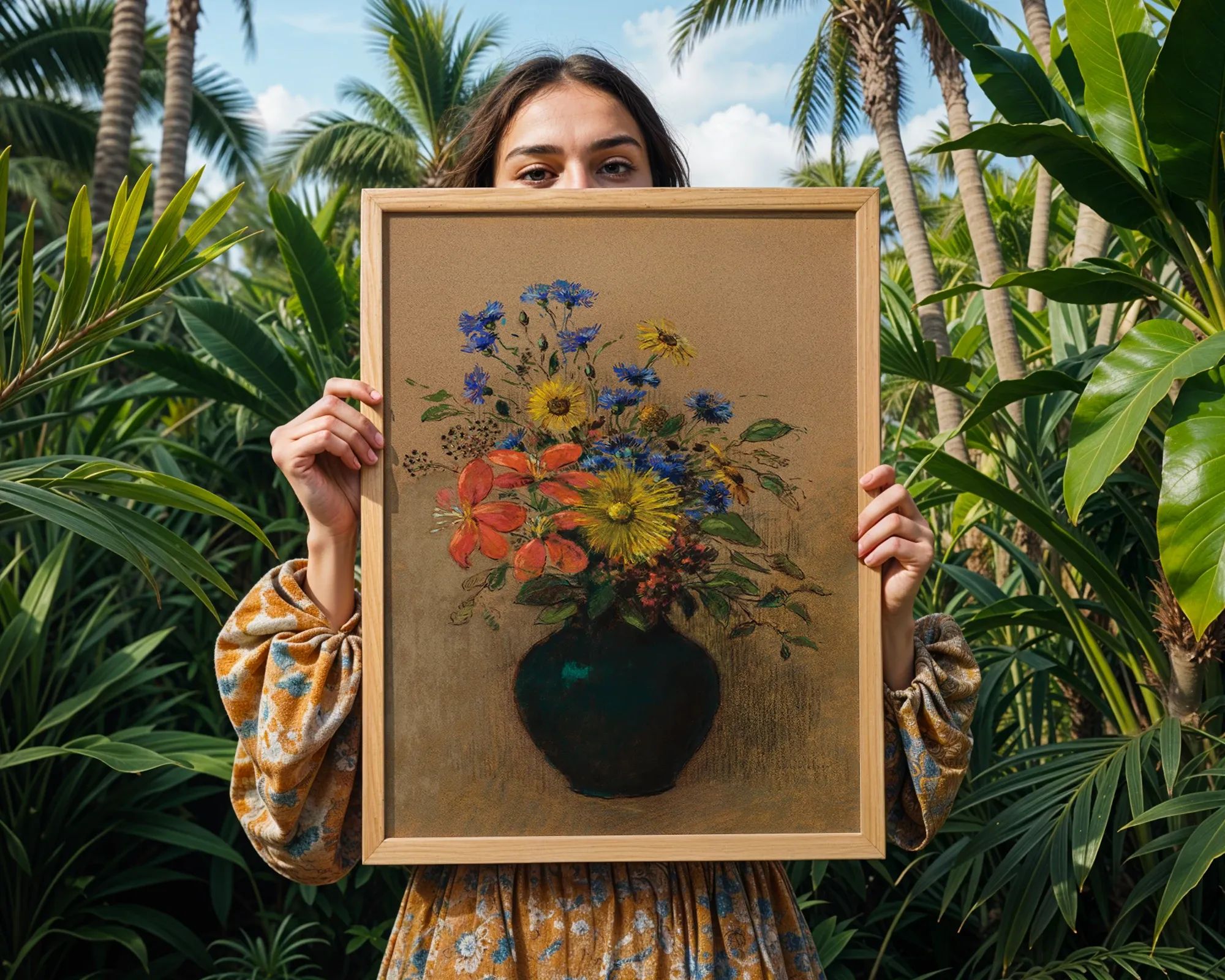 Wildflowers in a Dark Vase — room view 5