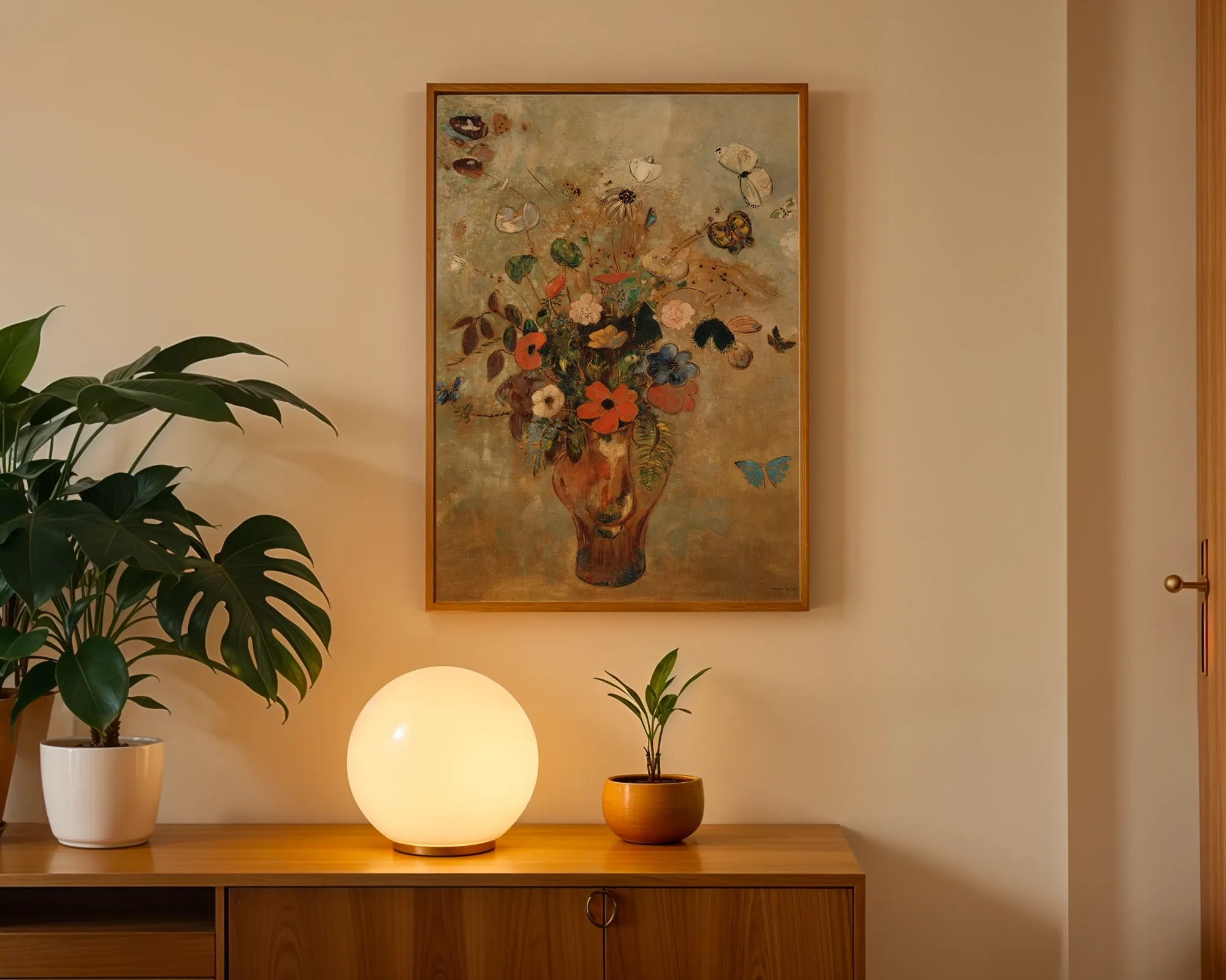 Vase of Flowers with Butterflies — room view 3