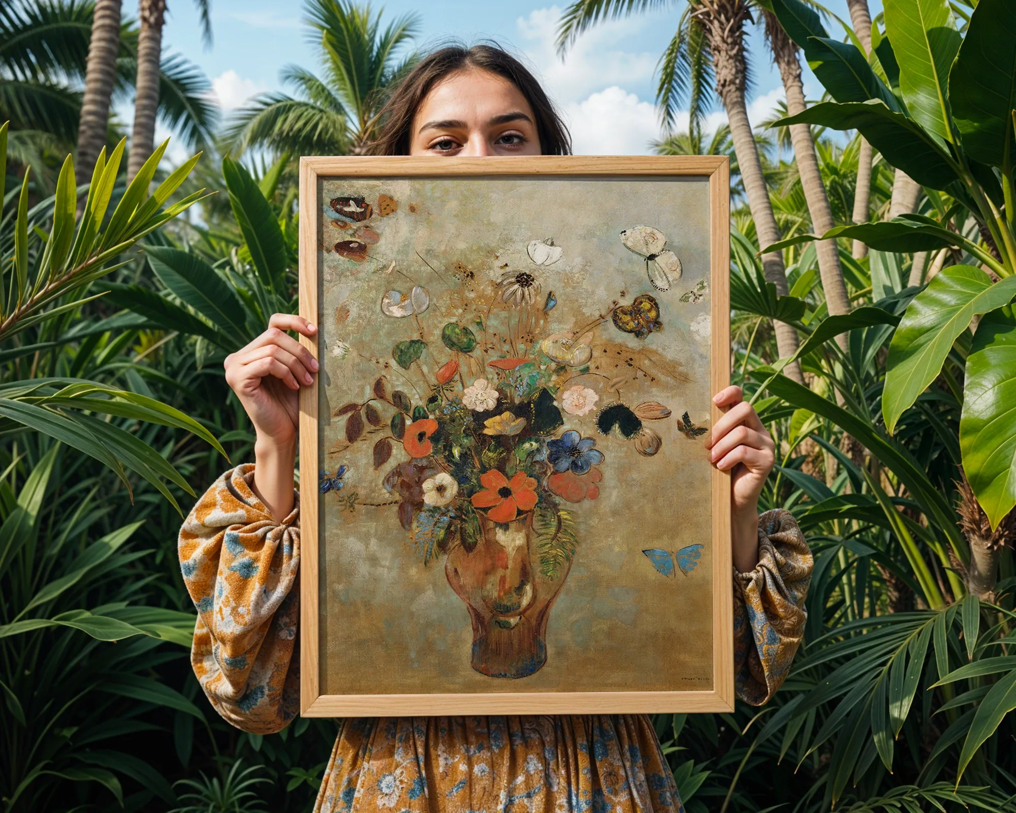 Vase of Flowers with Butterflies — room view 5