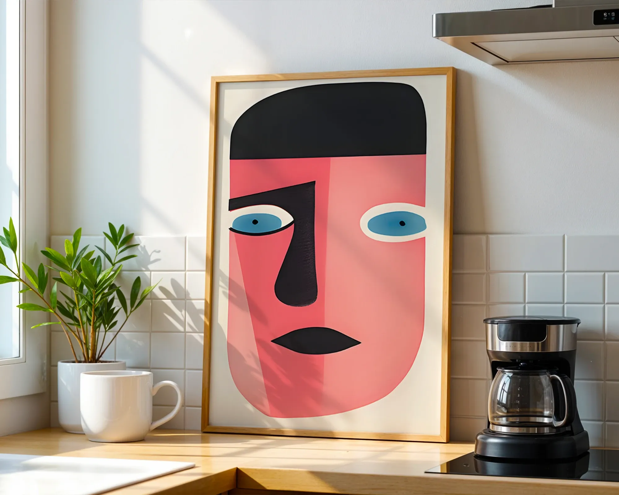 Geometric Abstract Portrait — room view 1