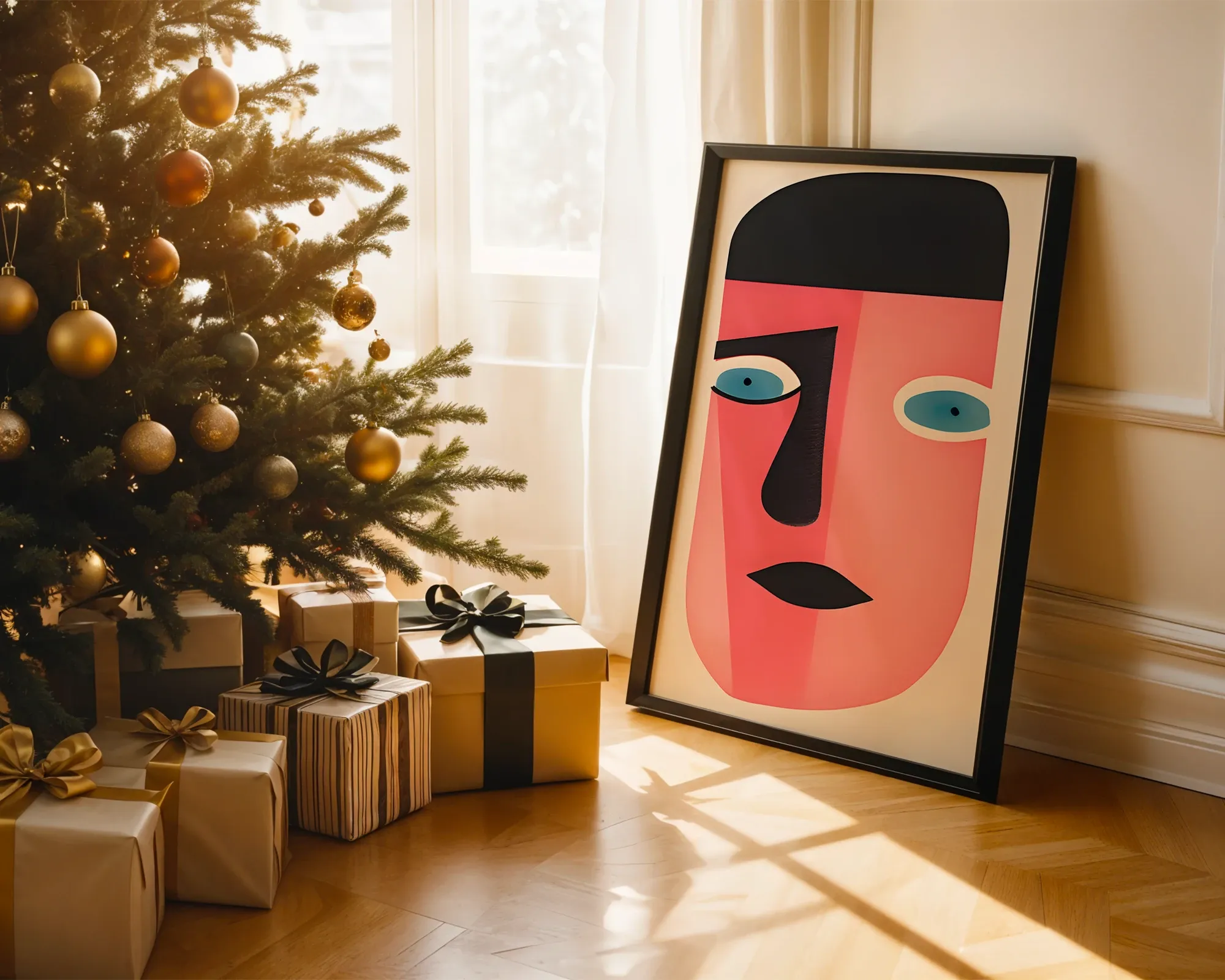 Geometric Abstract Portrait — room view 2