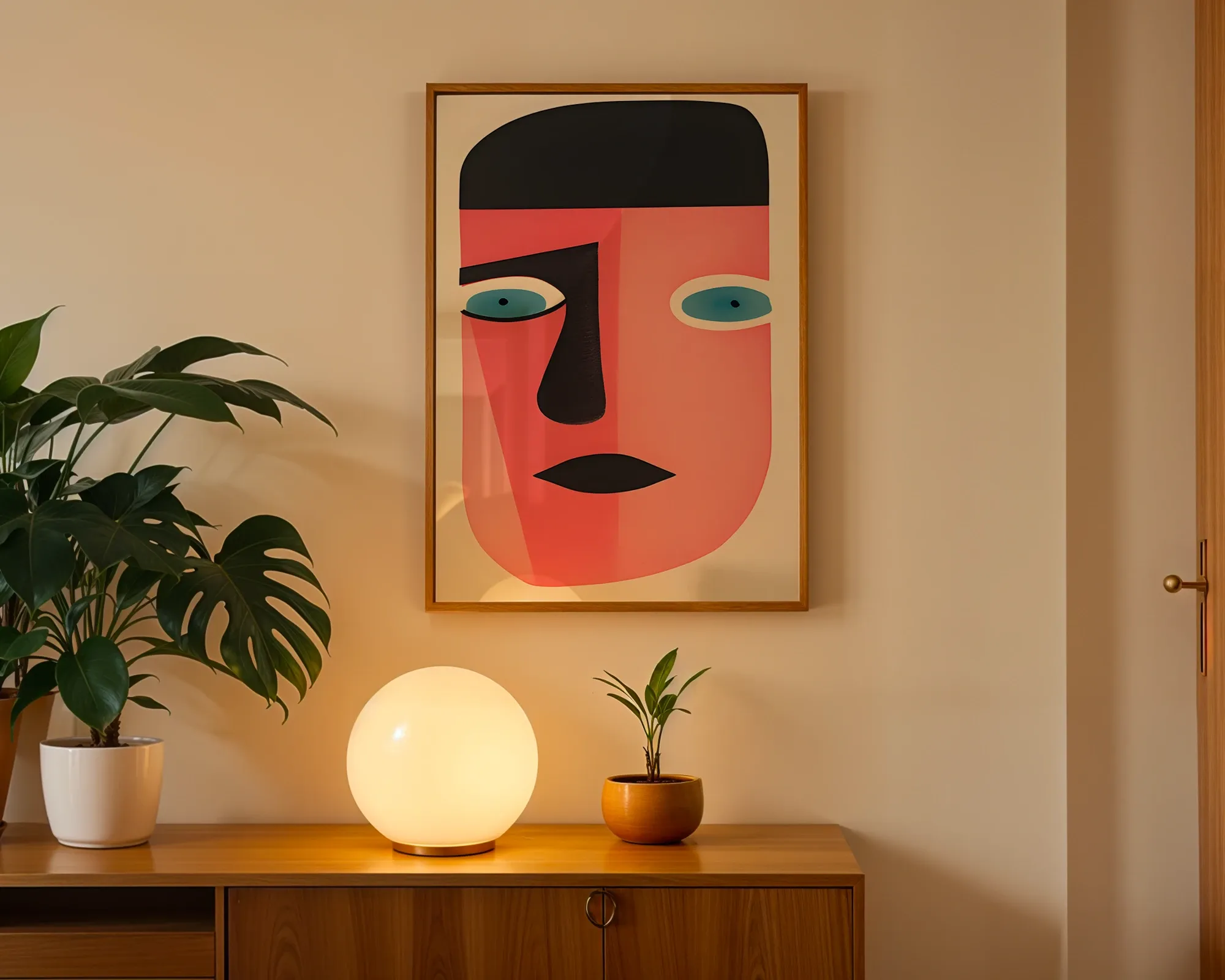 Geometric Abstract Portrait — room view 3