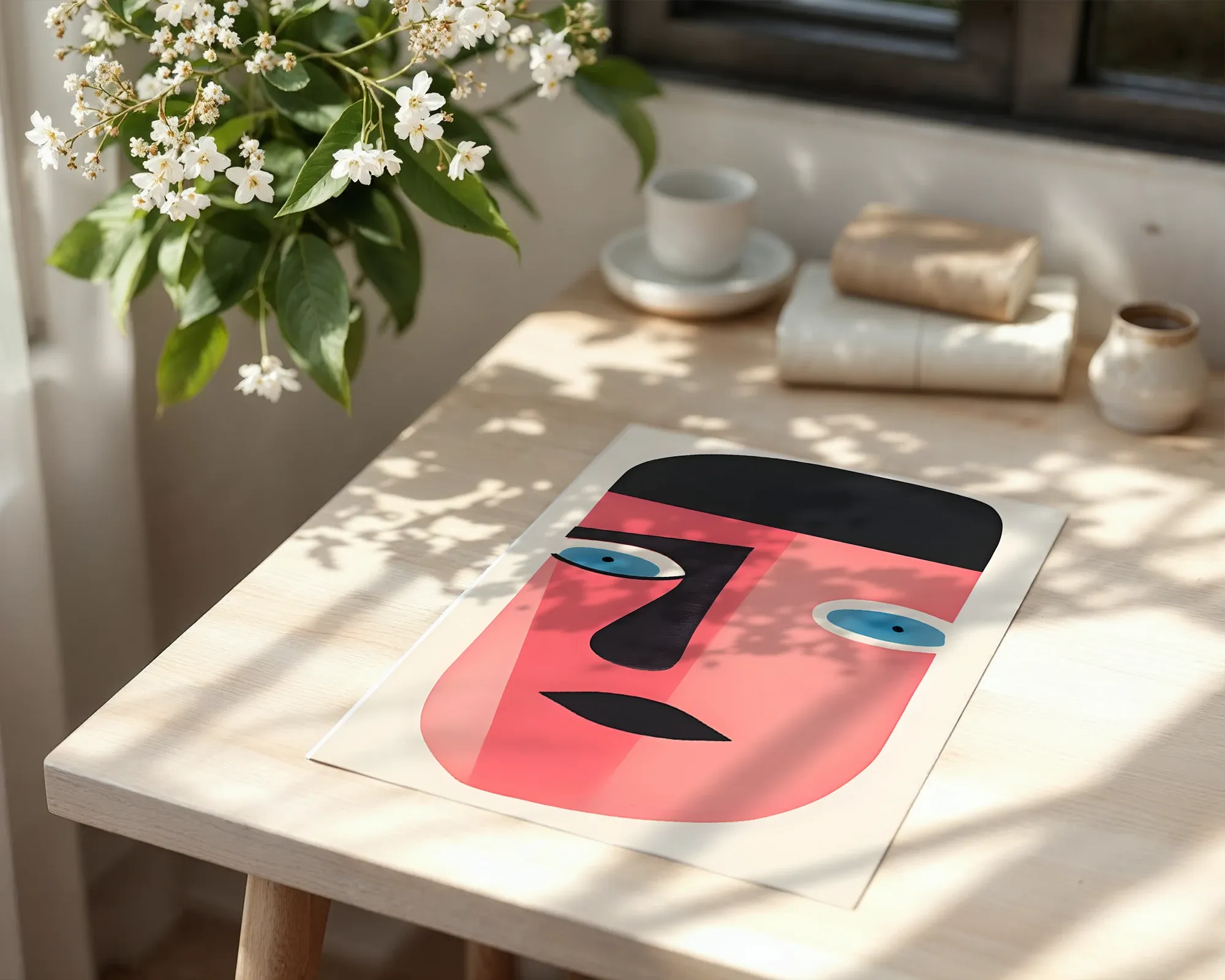 Geometric Abstract Portrait — room view 6
