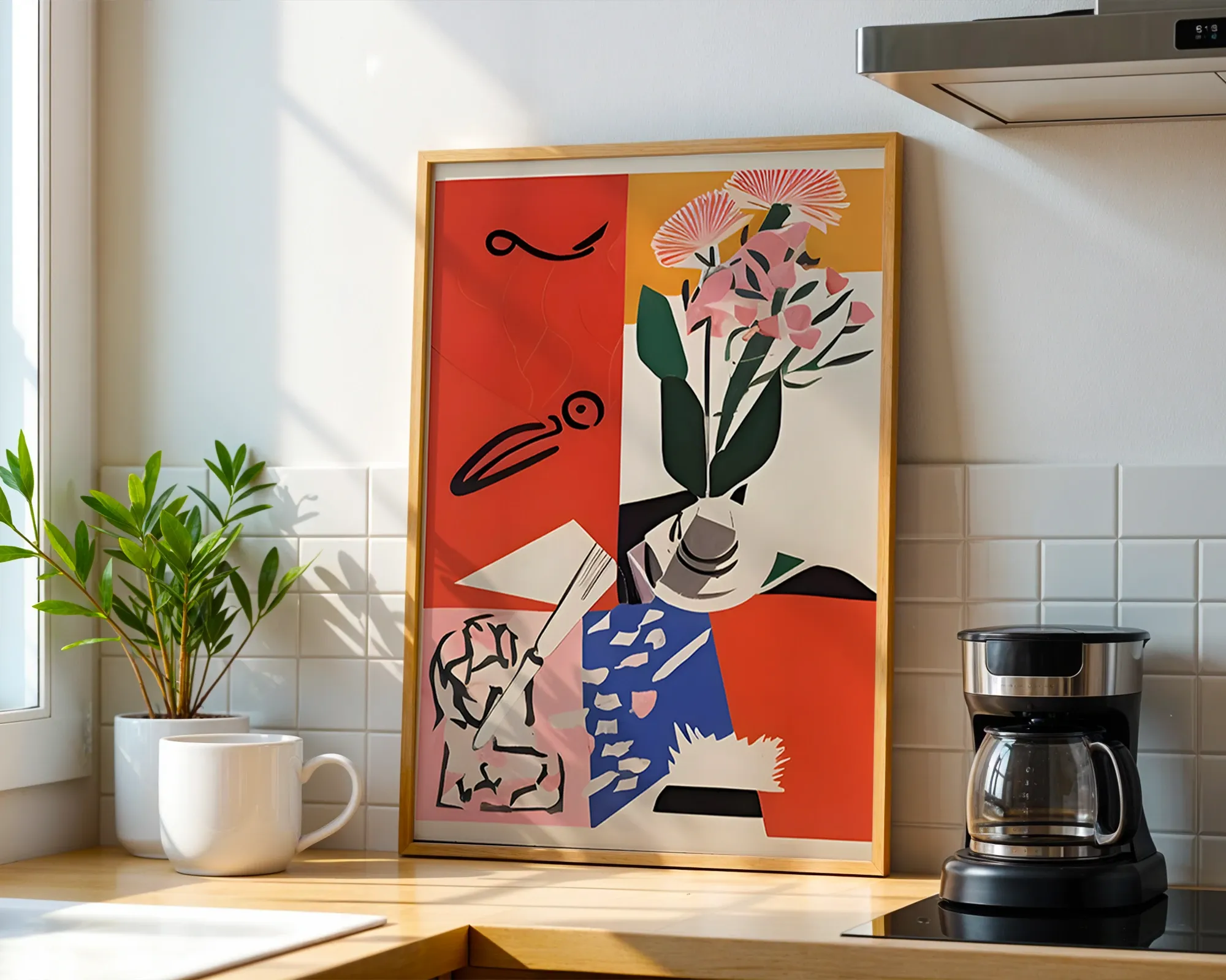 Abstract Floral Still Life Composition — room view 1