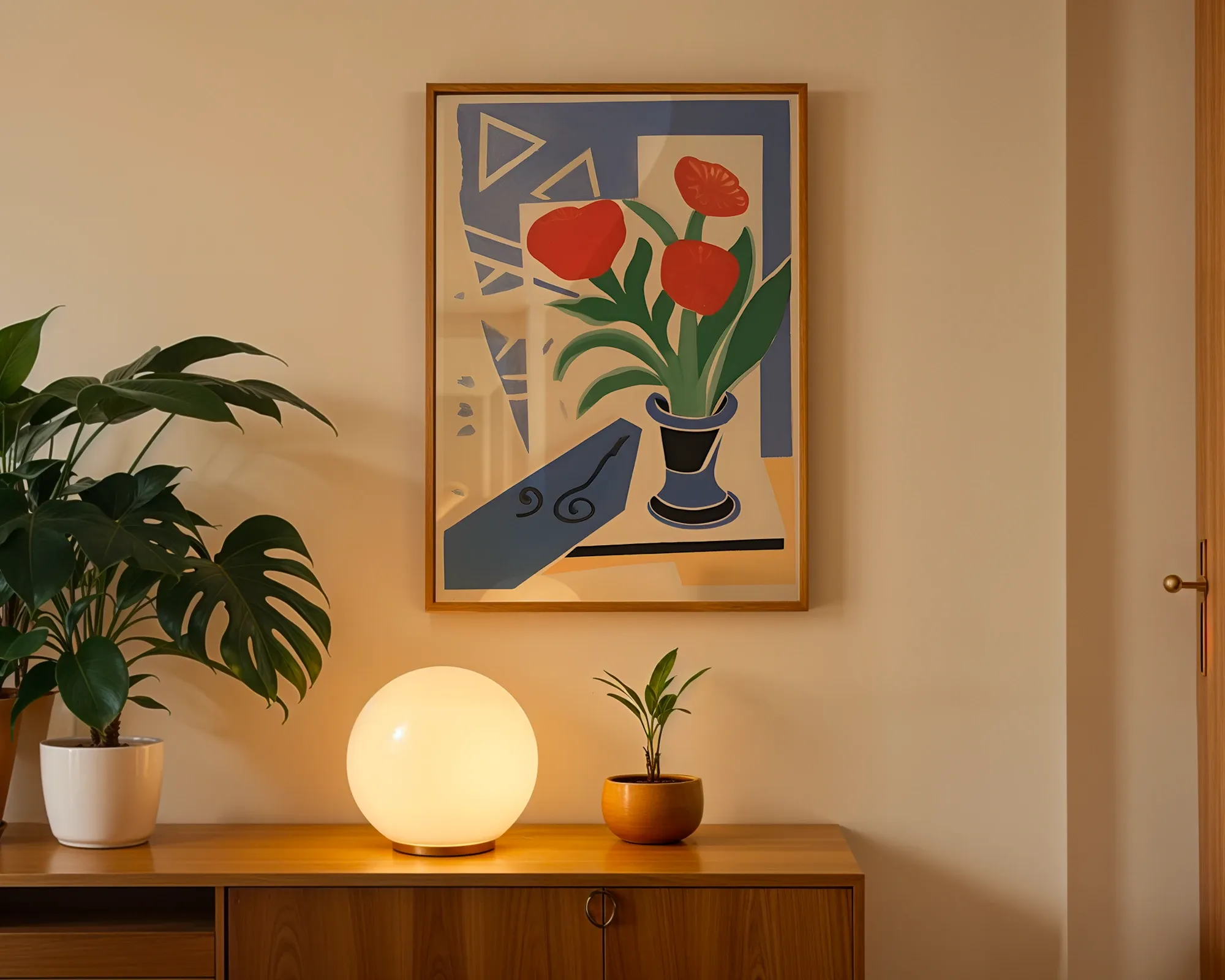 Modernist Floral Cutout — room view 3