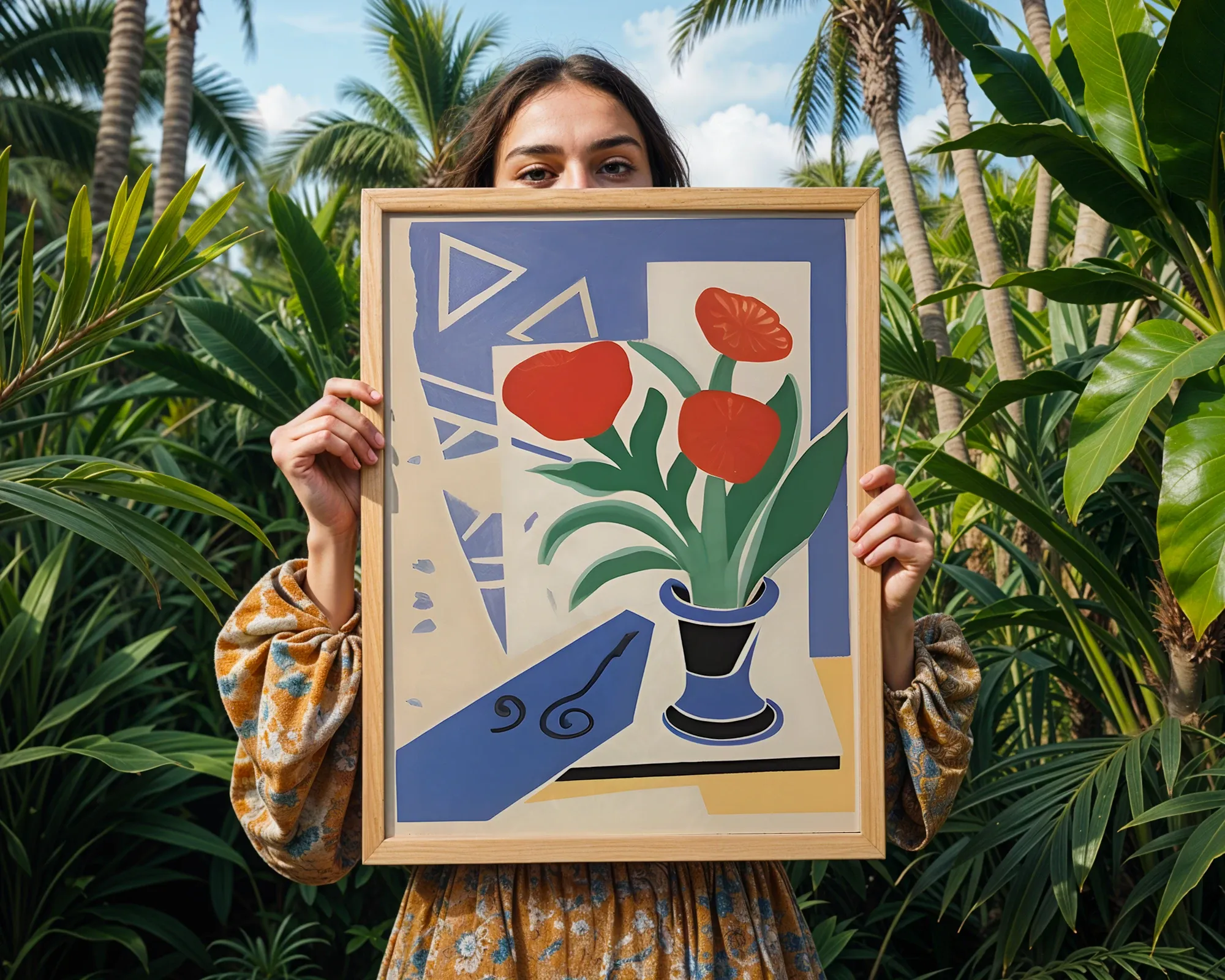 Modernist Floral Cutout — room view 5