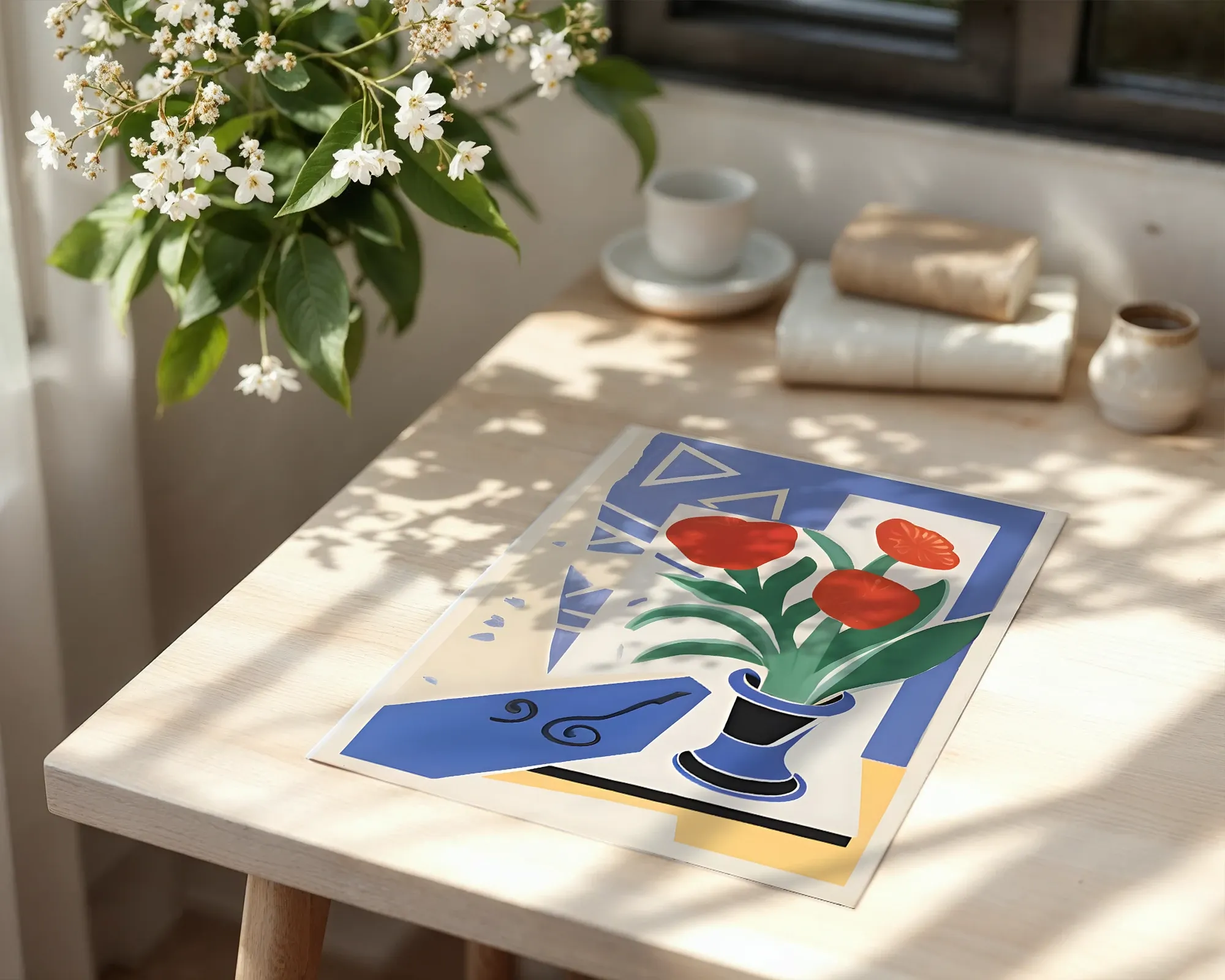 Modernist Floral Cutout — room view 6