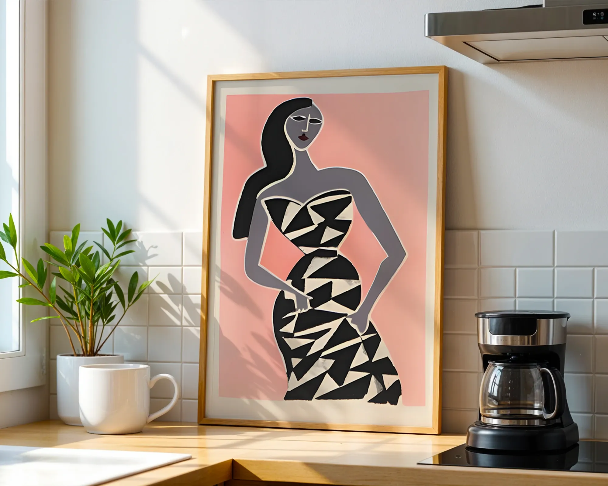 Geometric Fashion Silhouette — room view 1