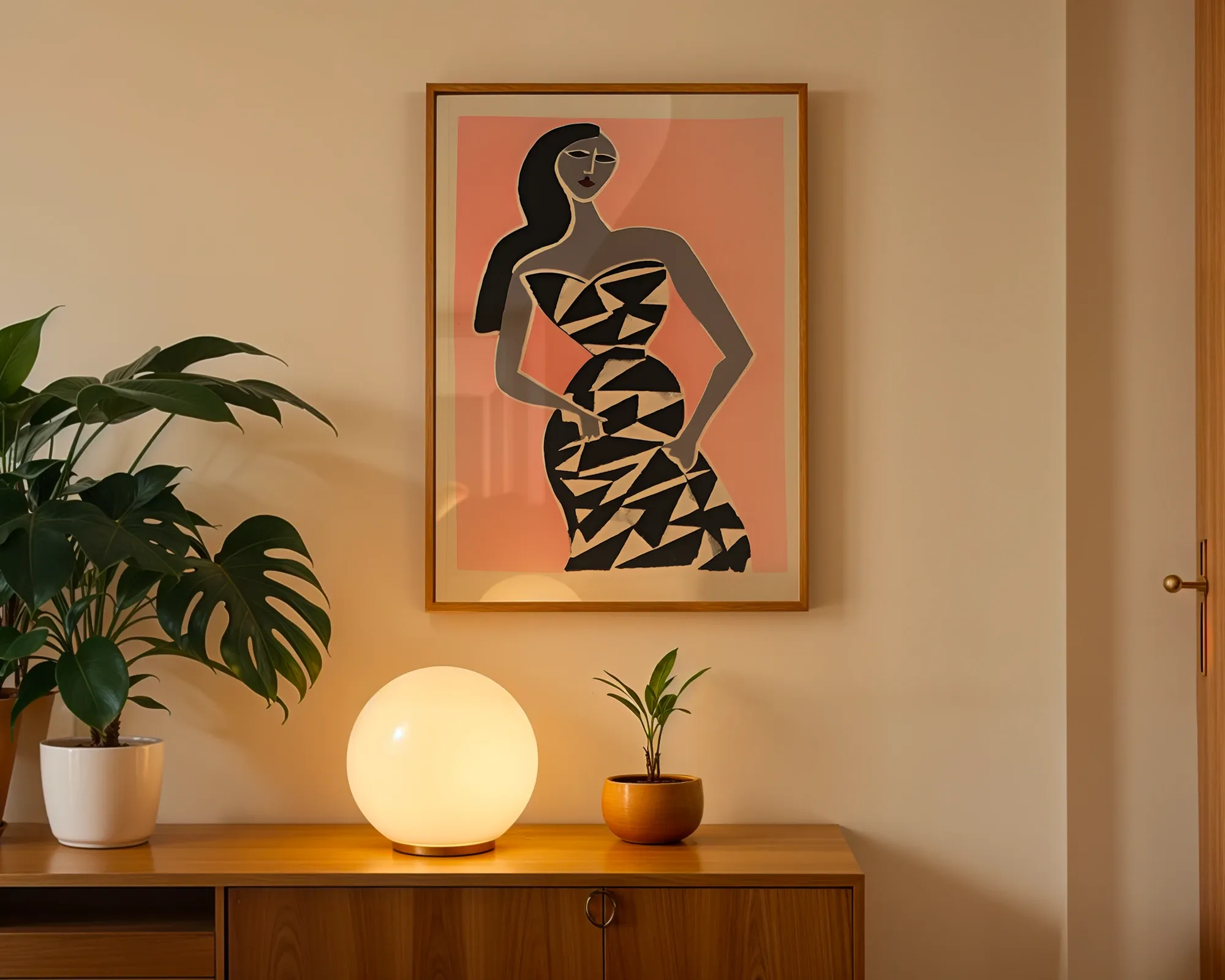 Geometric Fashion Silhouette — room view 3
