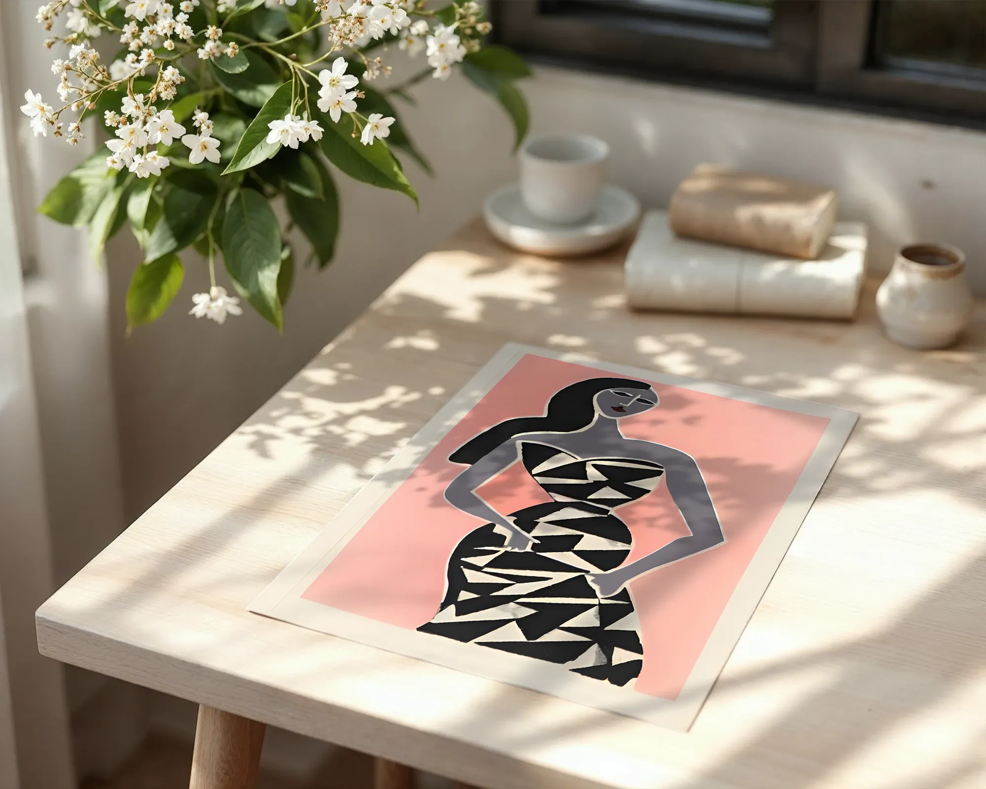 Geometric Fashion Silhouette — room view 6