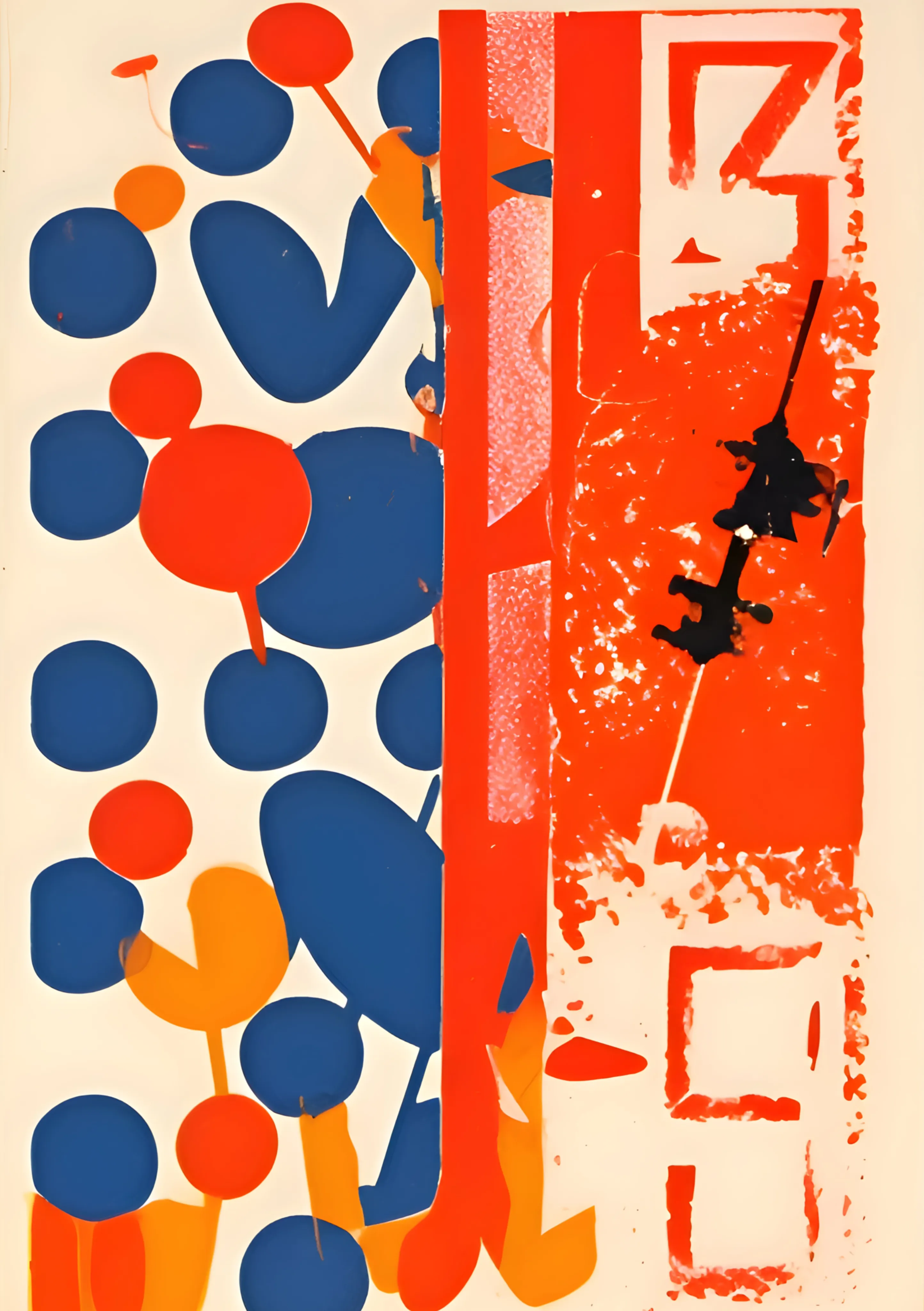 Red and Blue Graphic Composition image 1