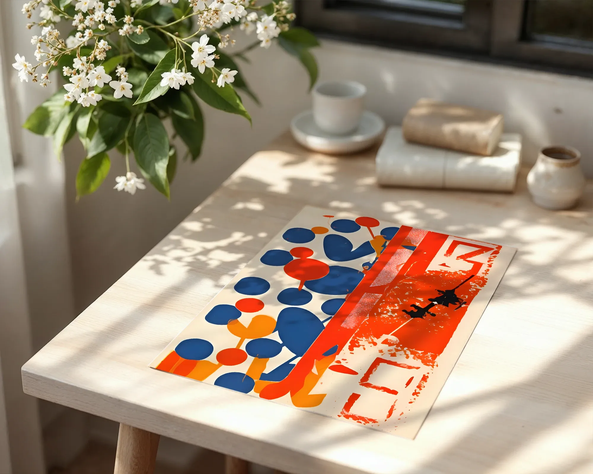 Red and Blue Graphic Composition — room view 6
