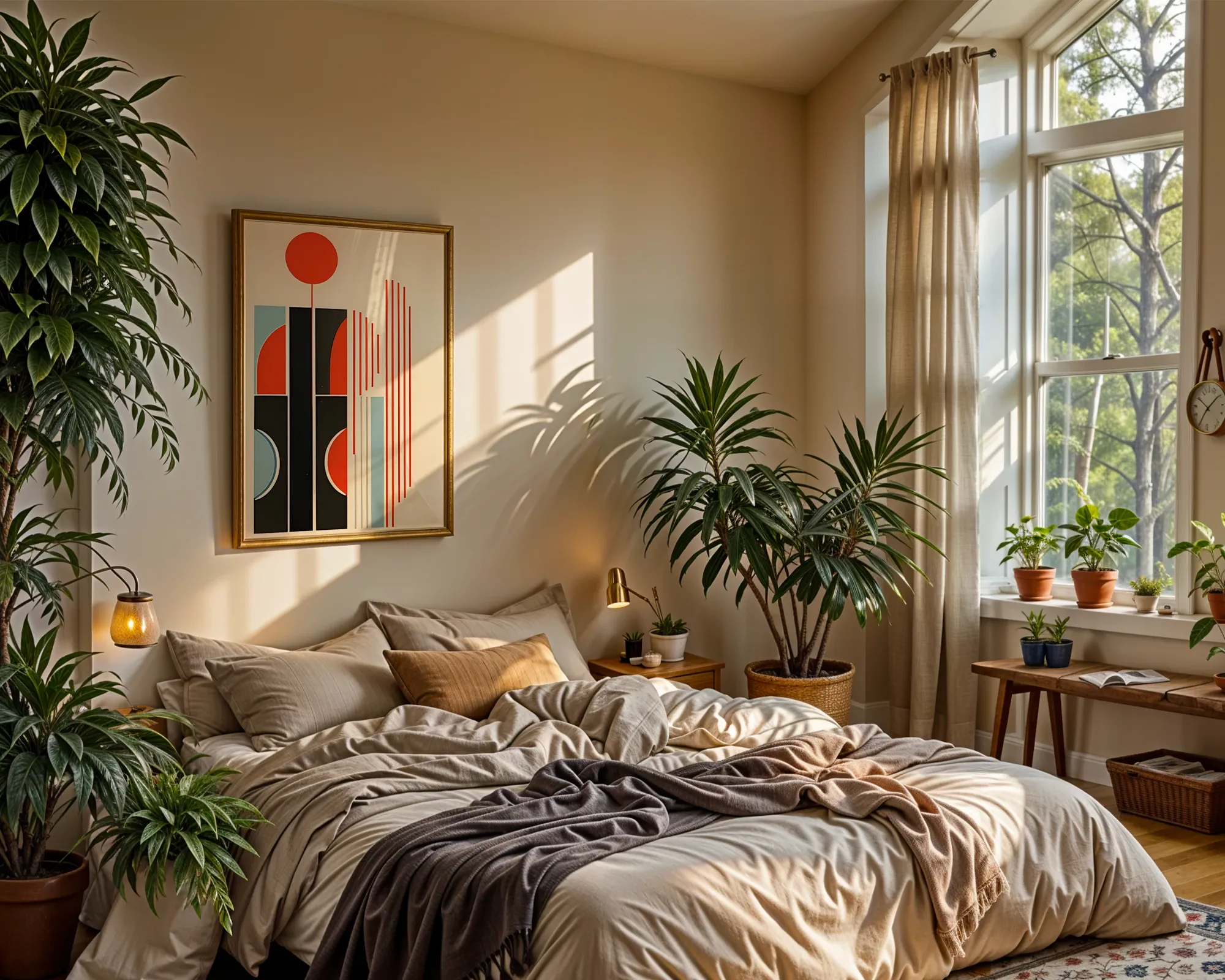 Abstract Geometric Sun and Stripes — room view 4