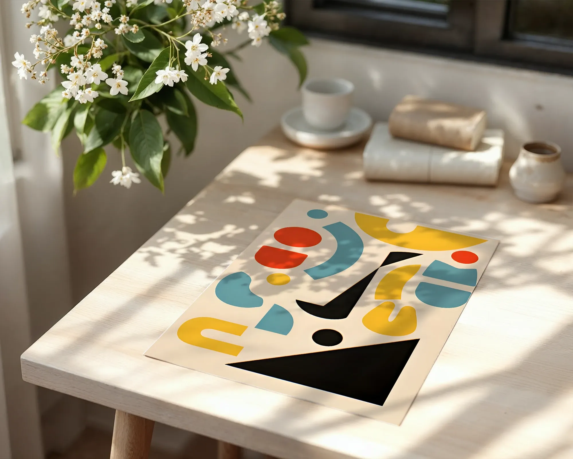 Abstract Geometric Cutout Composition — room view 6