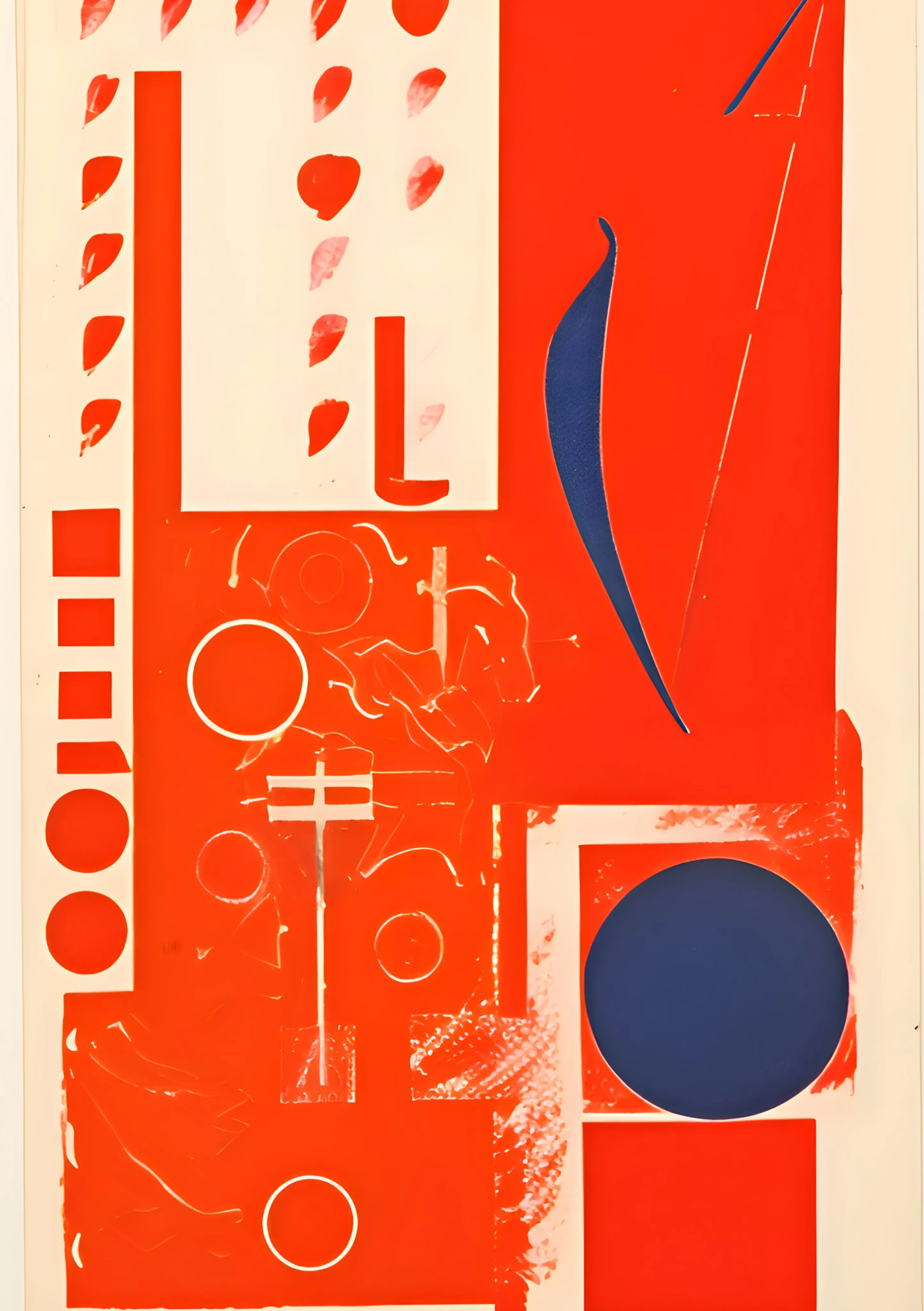 Abstract Red and Blue Composition image 1