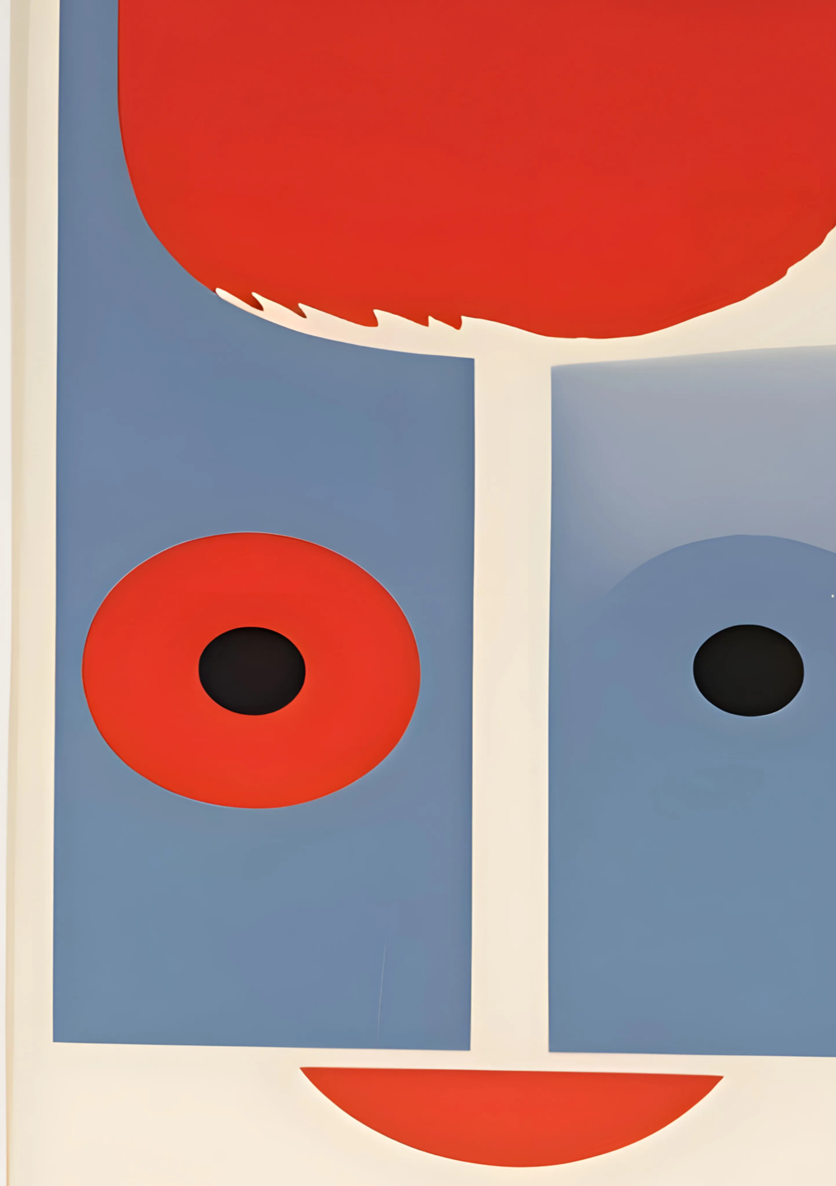 Abstract Face in Red and Blue image 1
