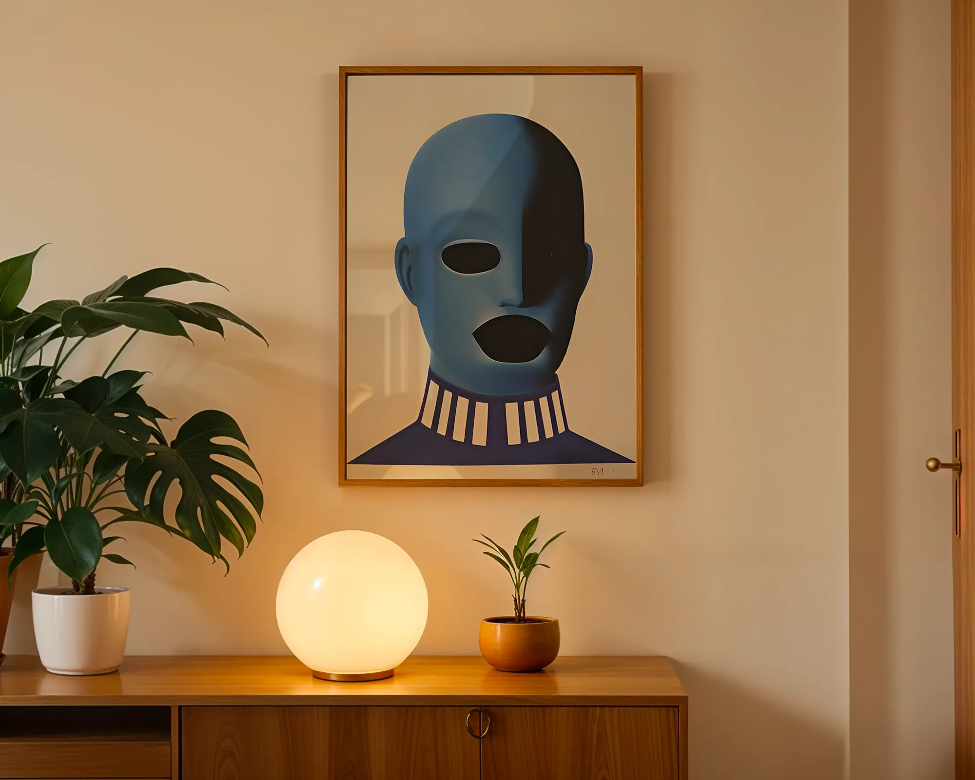 Blue Mask Portrait — room view 3
