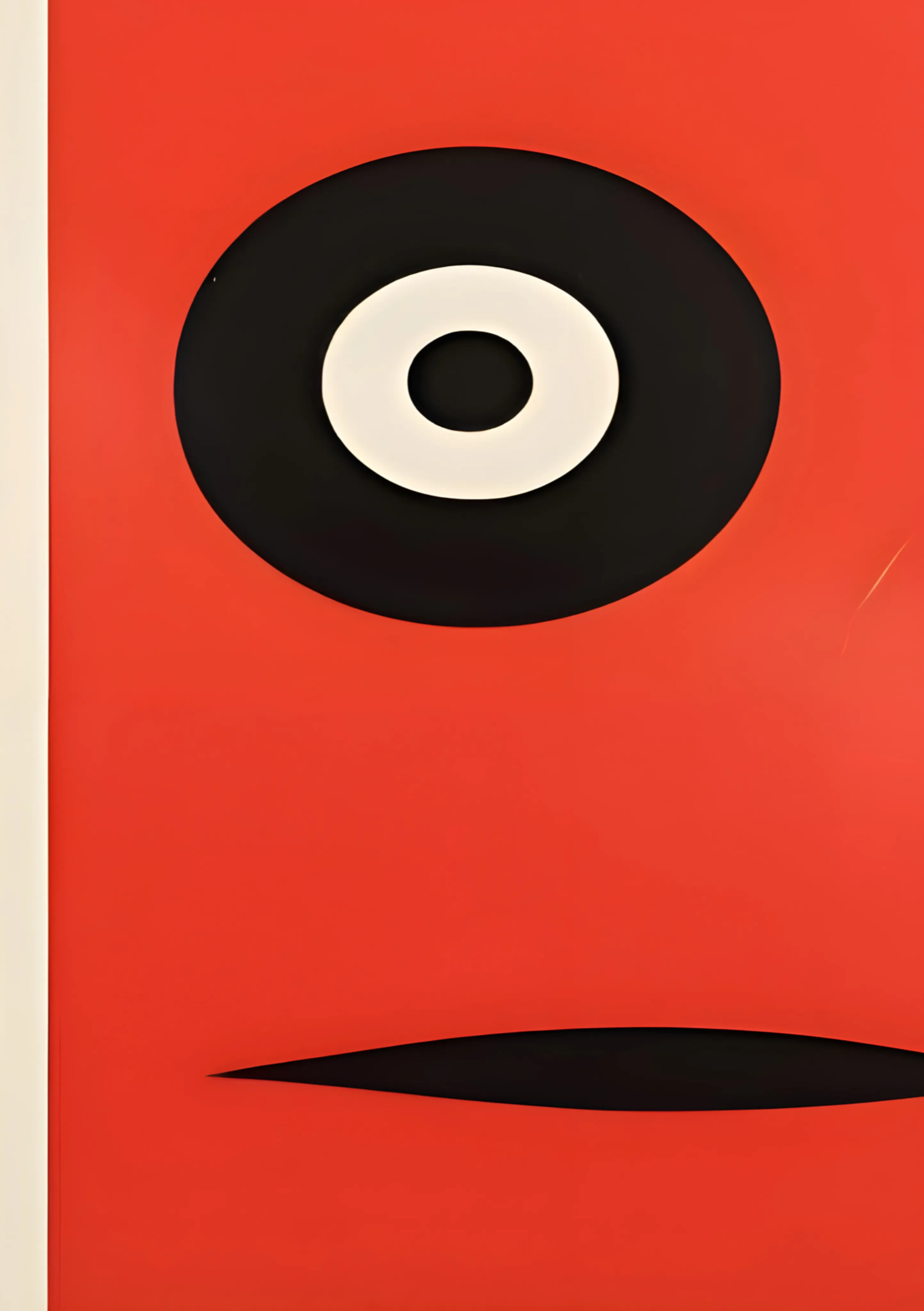 Minimalist Eye in Red and Black image 1