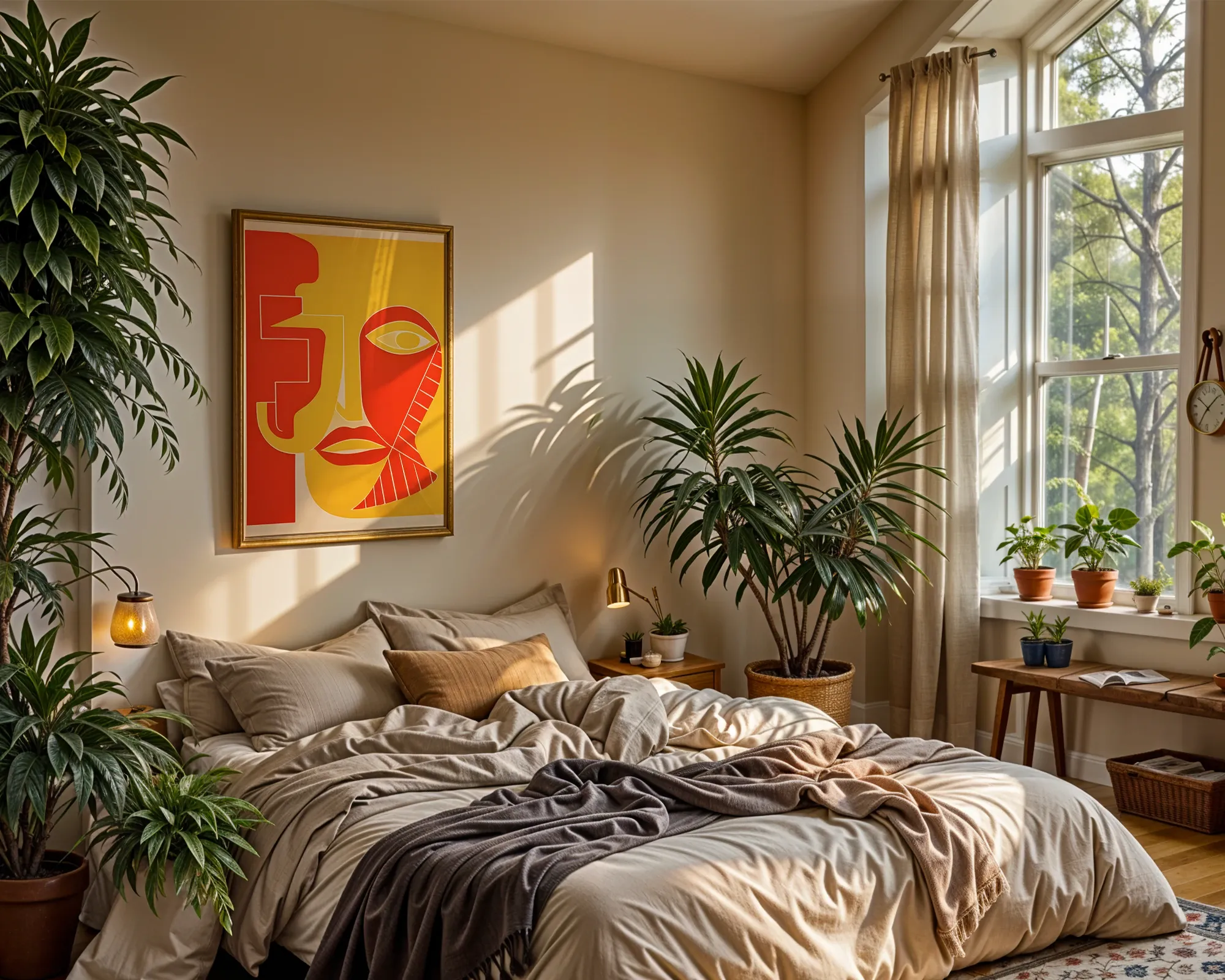 Abstract Profile in Red and Yellow — room view 4