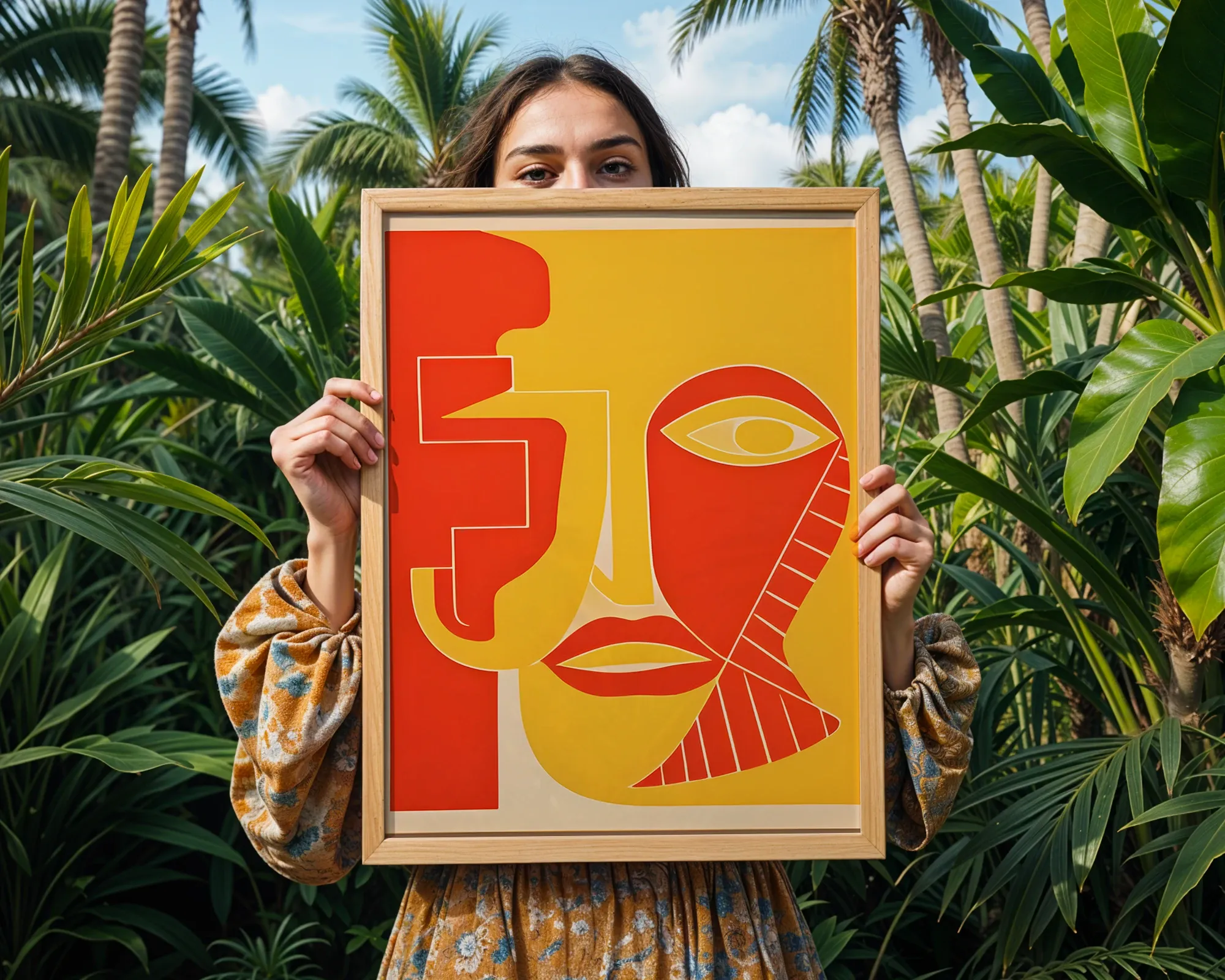 Abstract Profile in Red and Yellow — room view 5