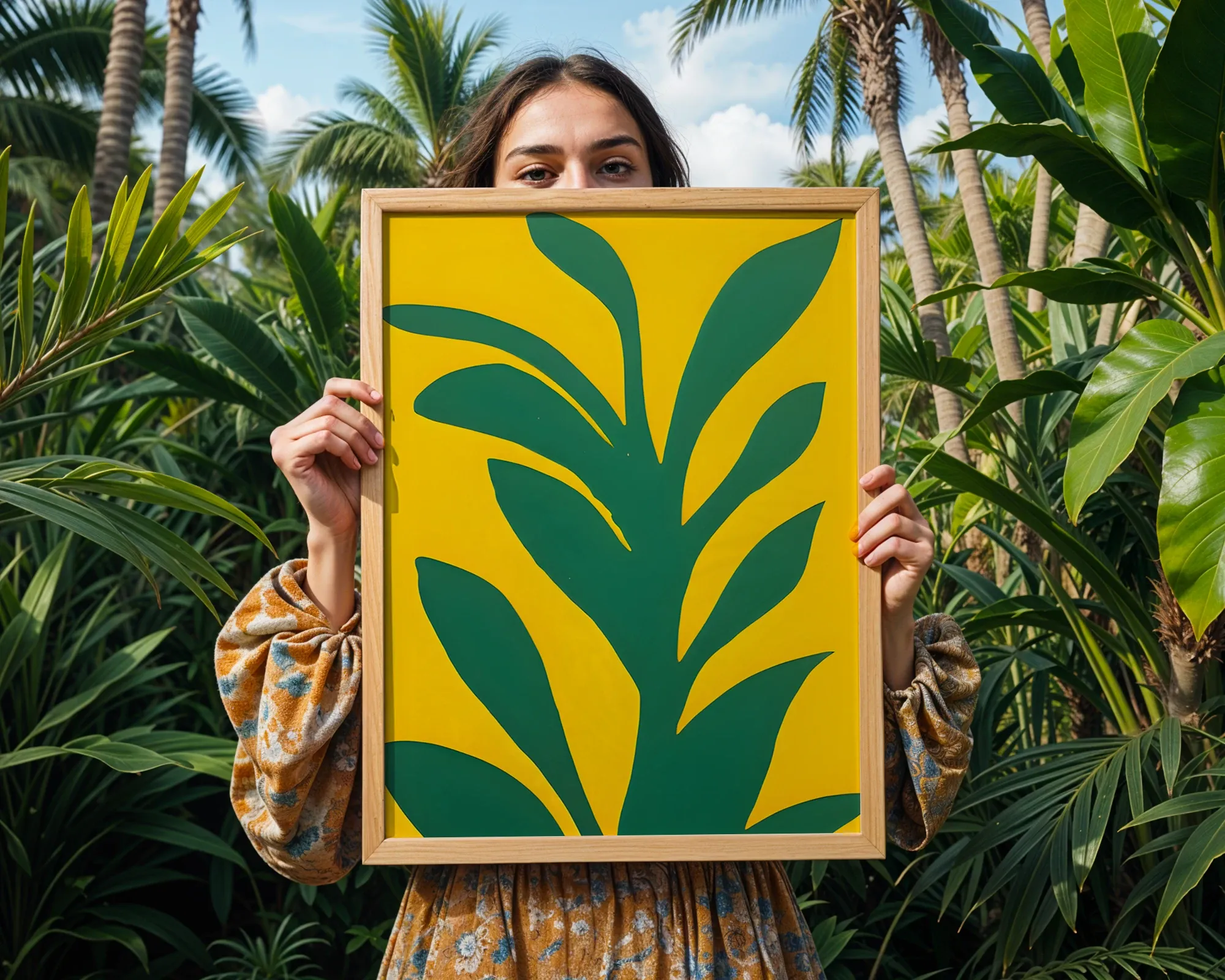 Green Foliage Cutout — room view 5