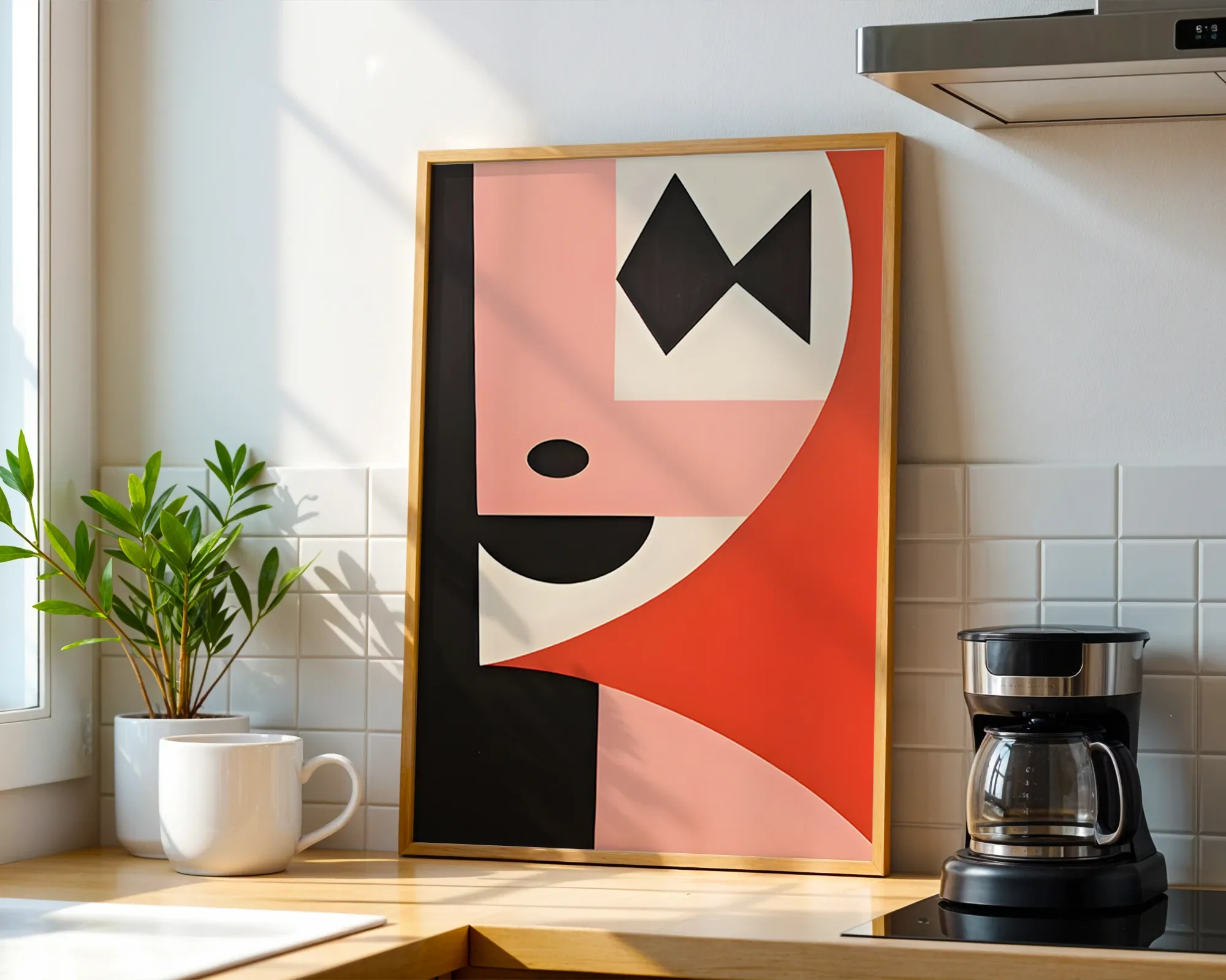 Geometric Harlequin Portrait — room view 1