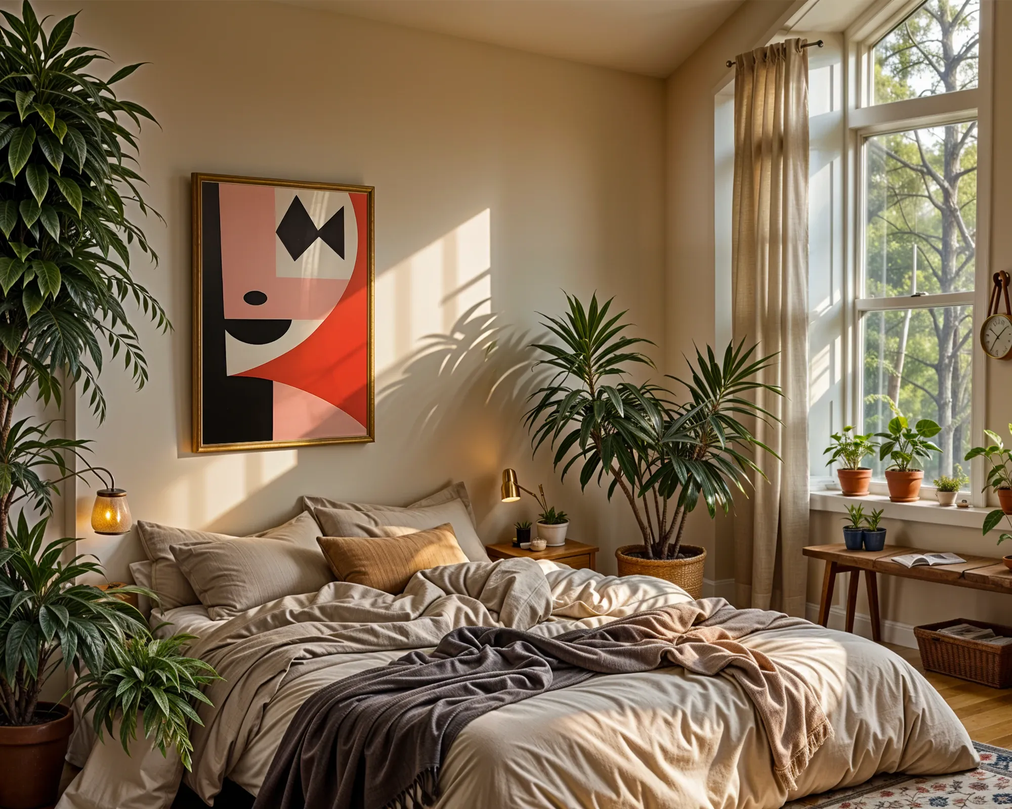 Geometric Harlequin Portrait — room view 4