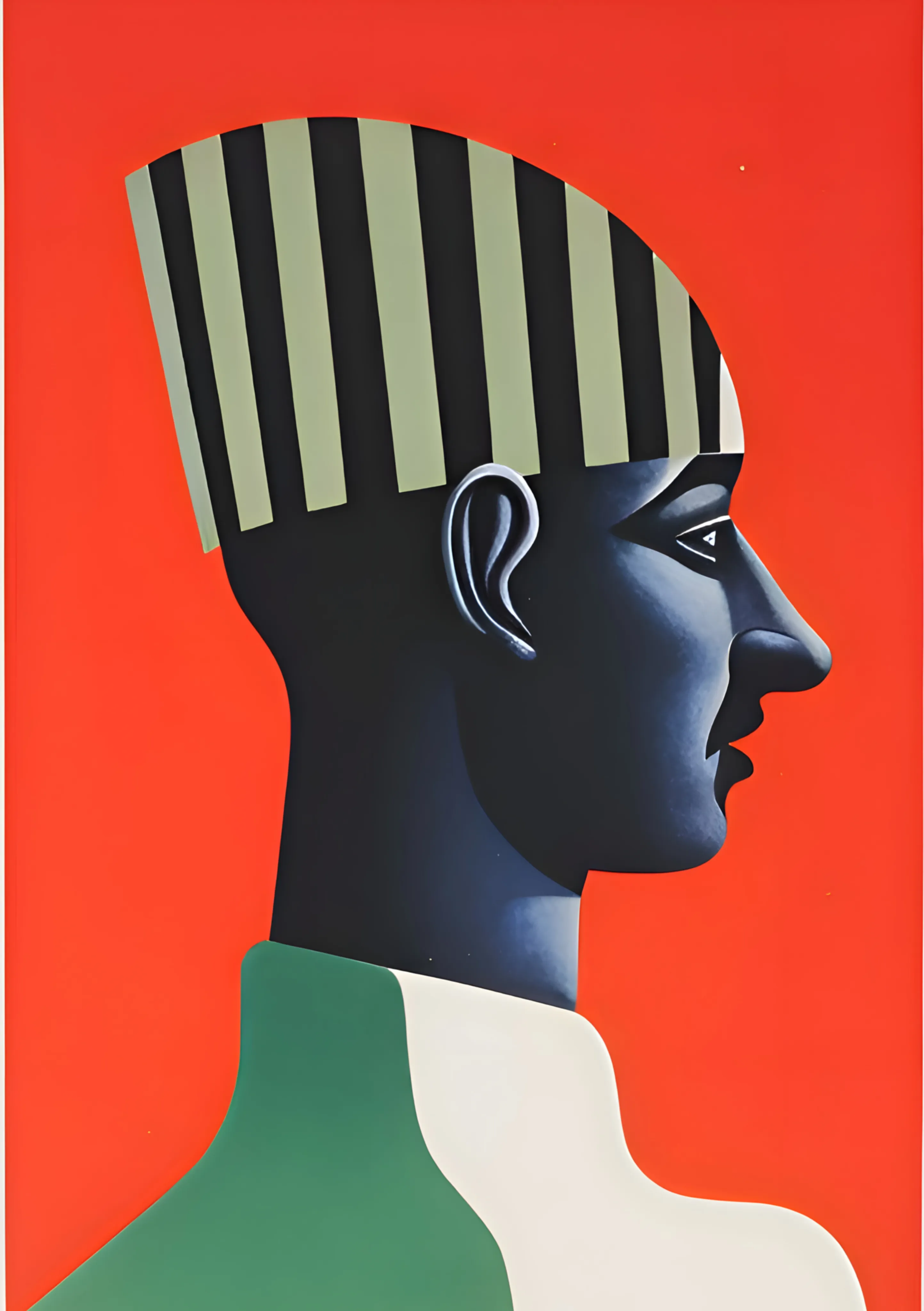 Profile with Striped Headdress image 1