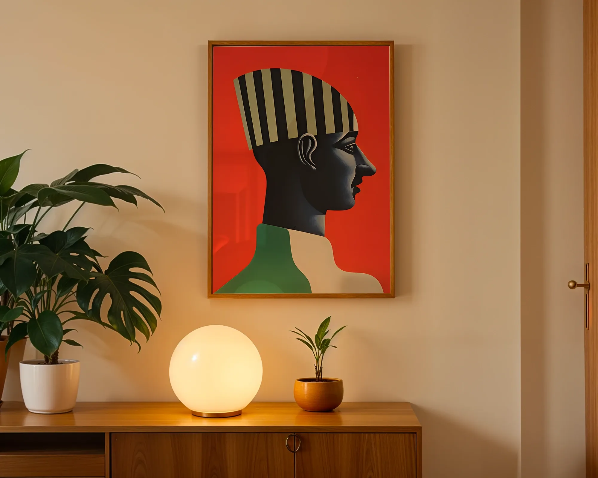 Profile with Striped Headdress — room view 3