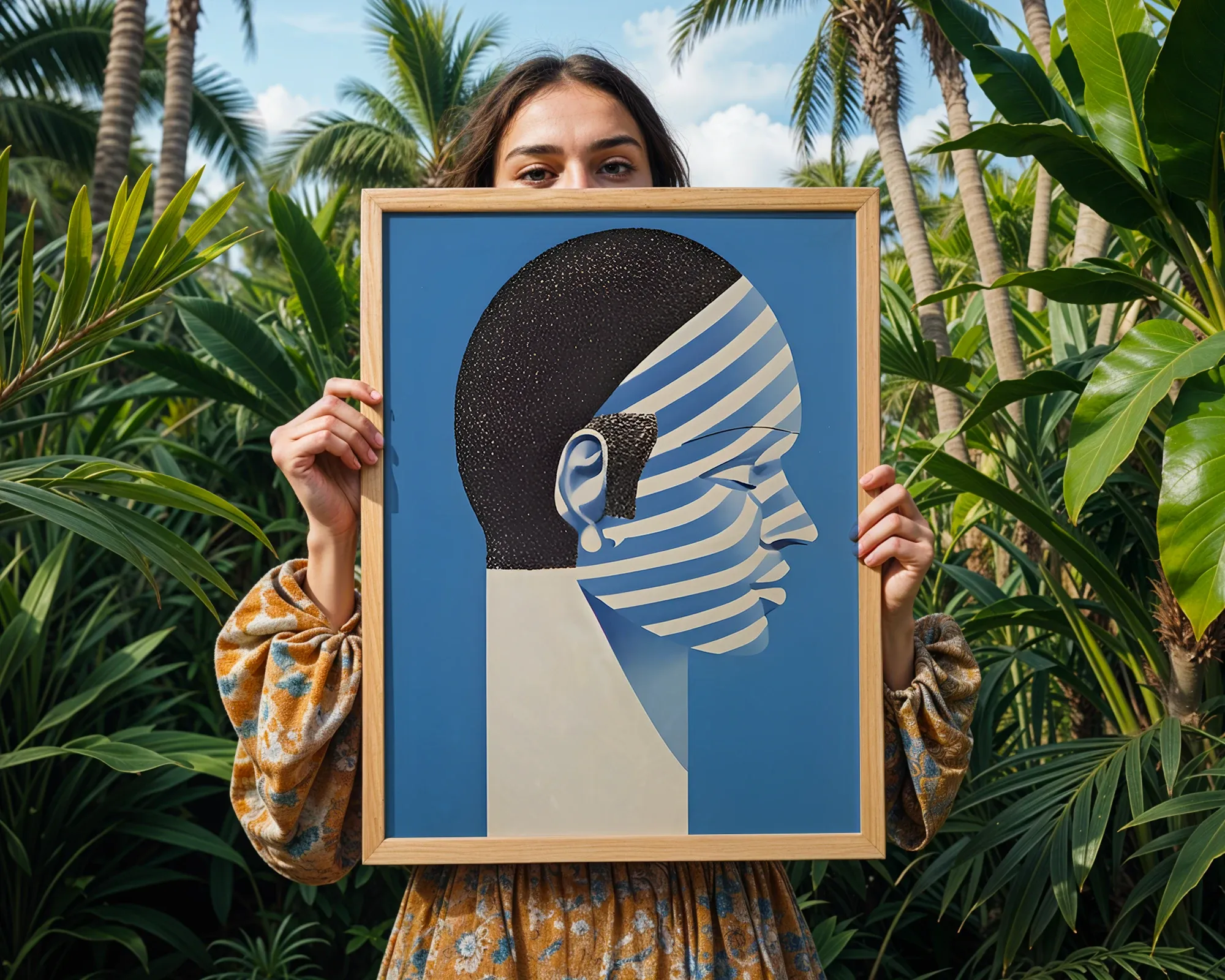 Striped Silhouette Profile — room view 5