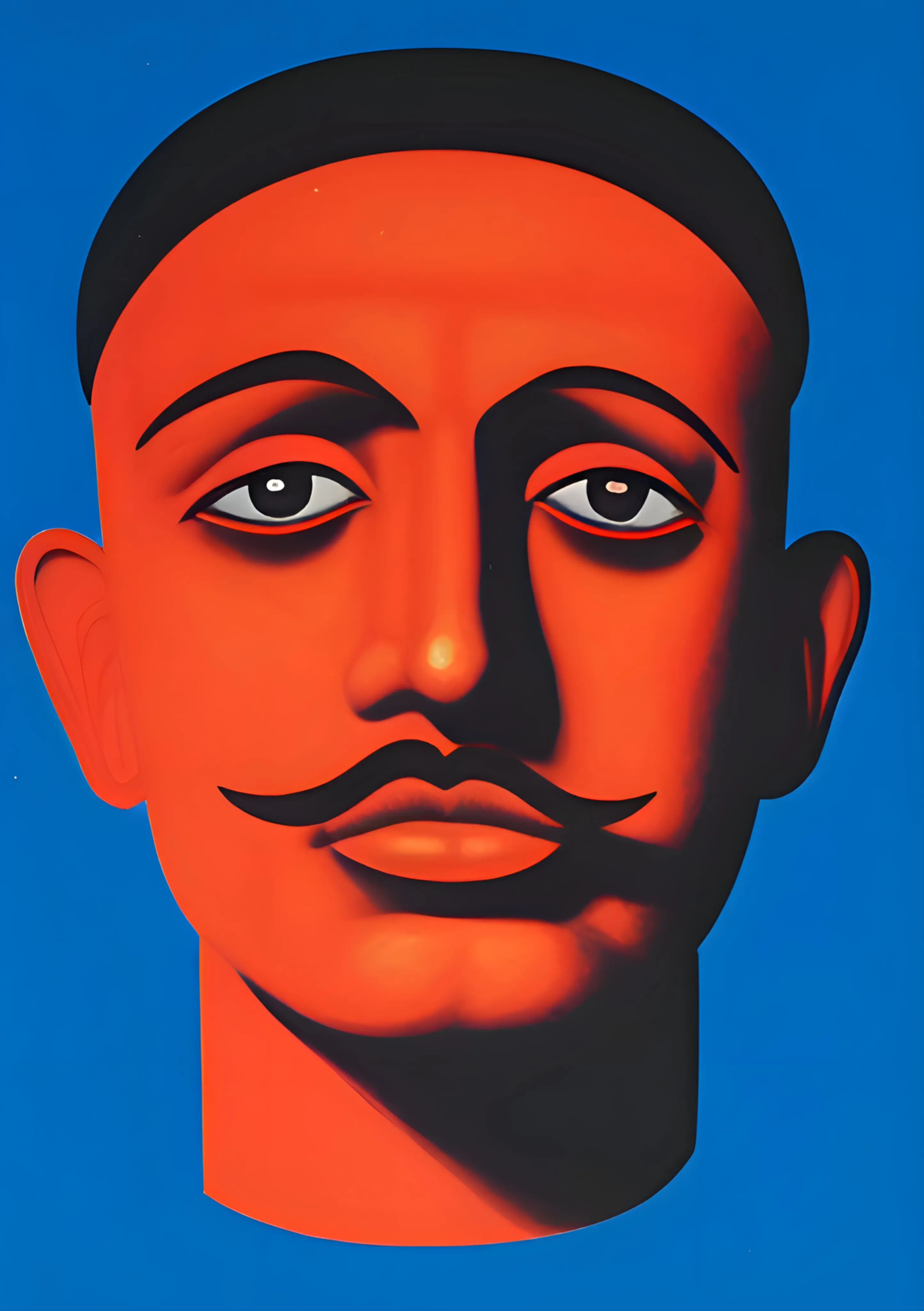 Stylized Portrait with Mustache image 1