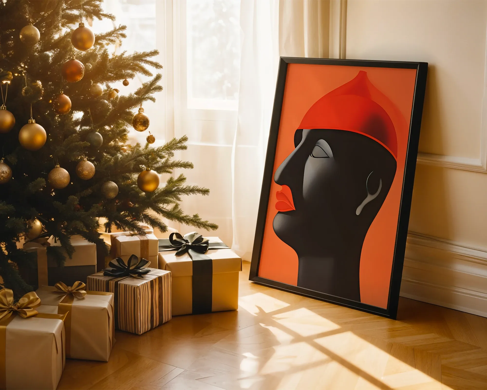 Profile in Red and Orange — room view 2