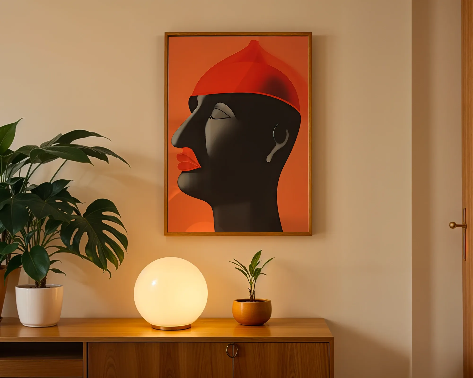 Profile in Red and Orange — room view 3