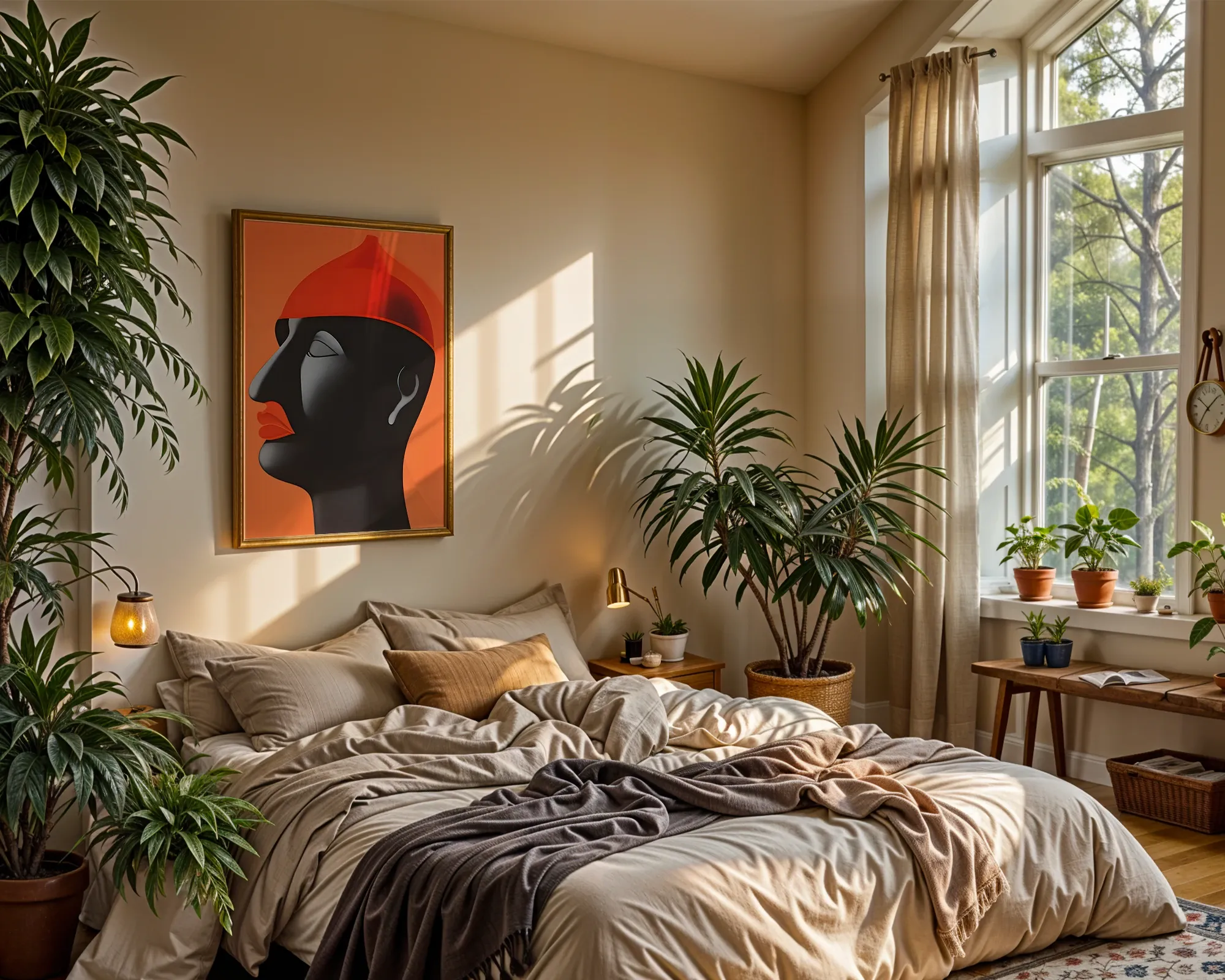 Profile in Red and Orange — room view 4
